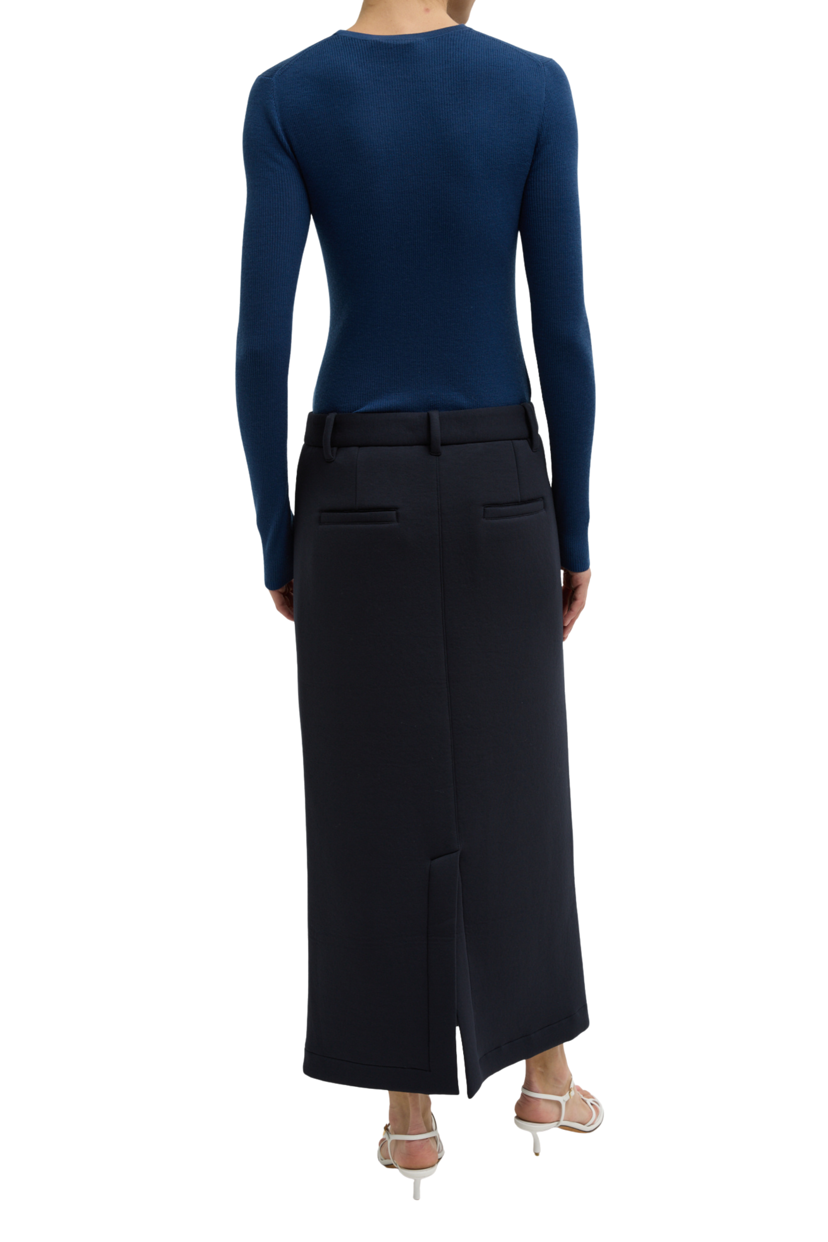 Bonded Viscose Maxi Wrap Skirt