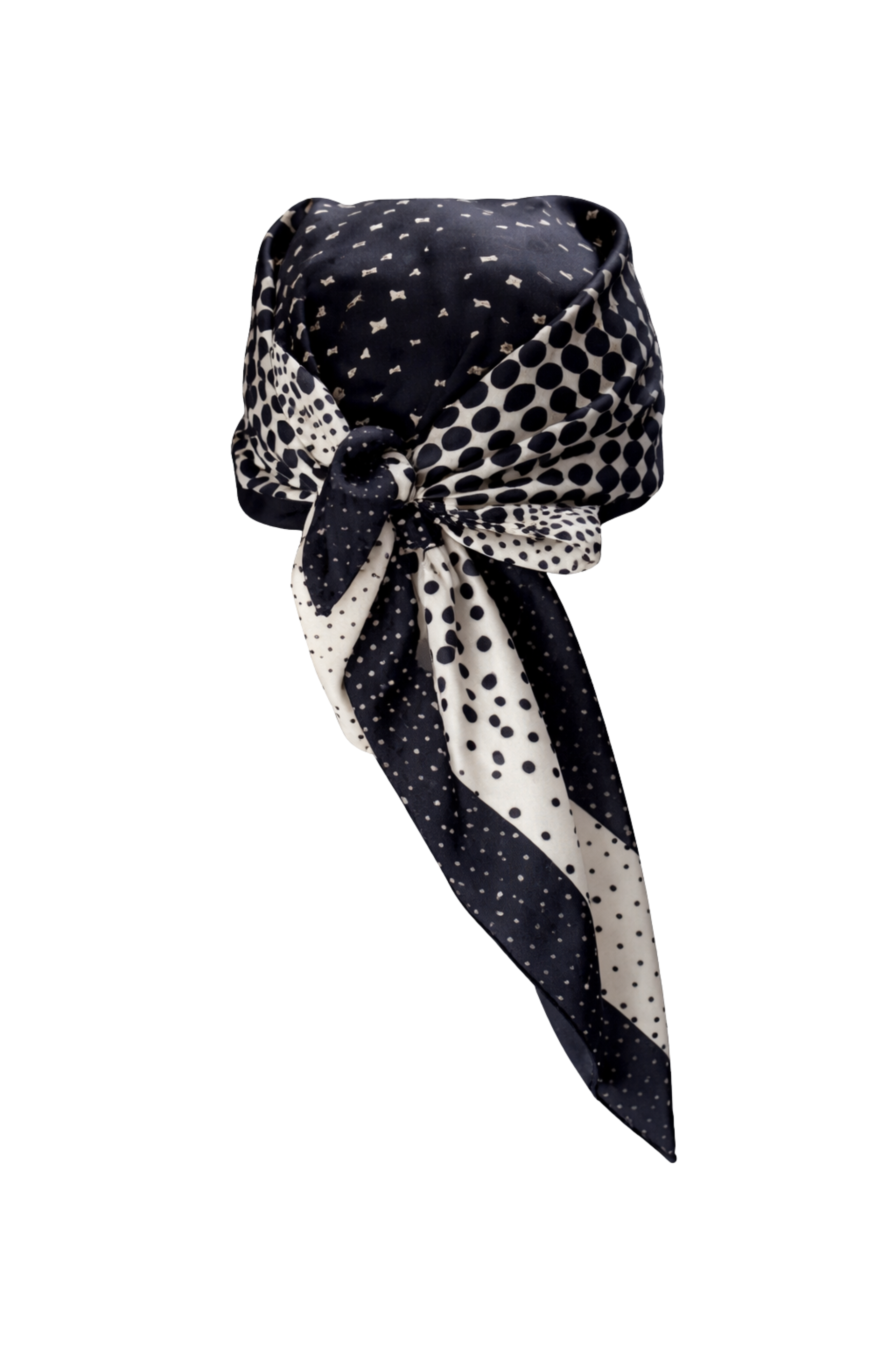 Halftone Wiggle Dot Silk Scarf