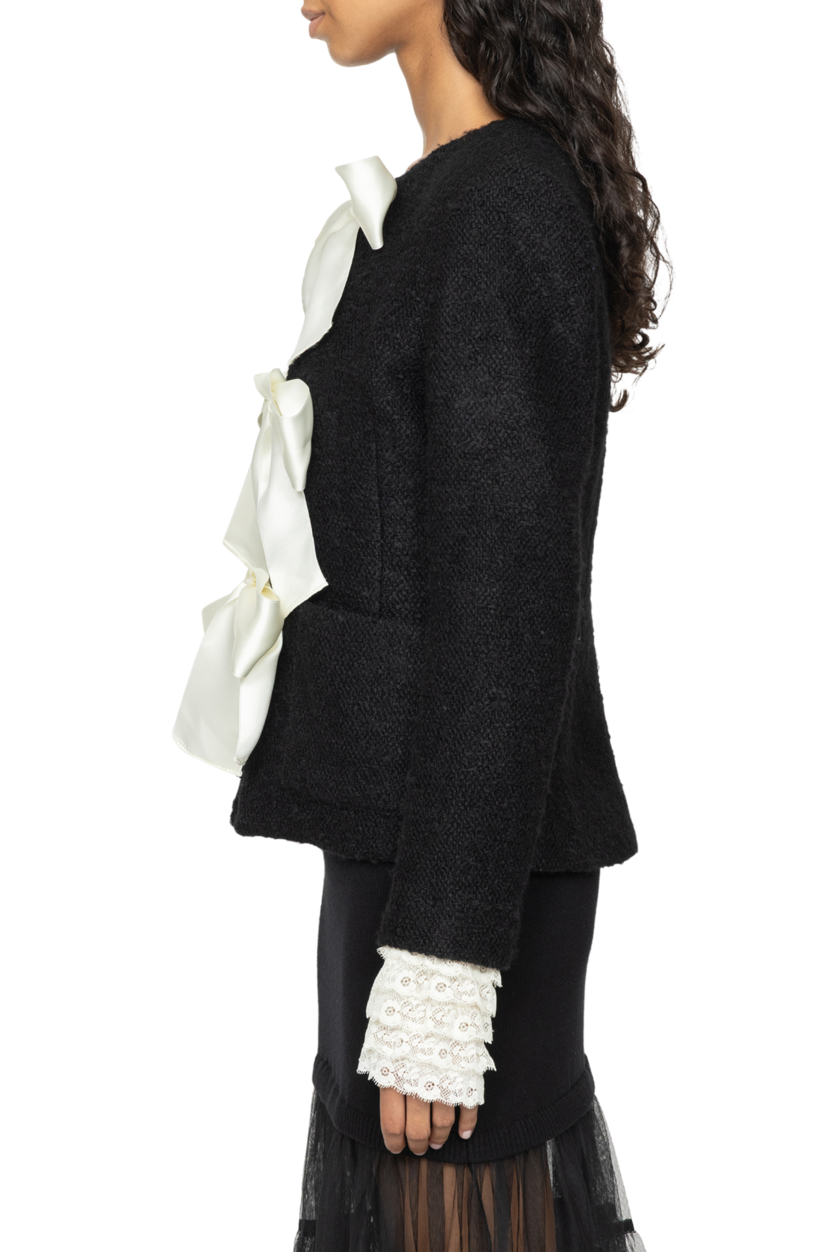 Seraphine Solid Bow Jacket