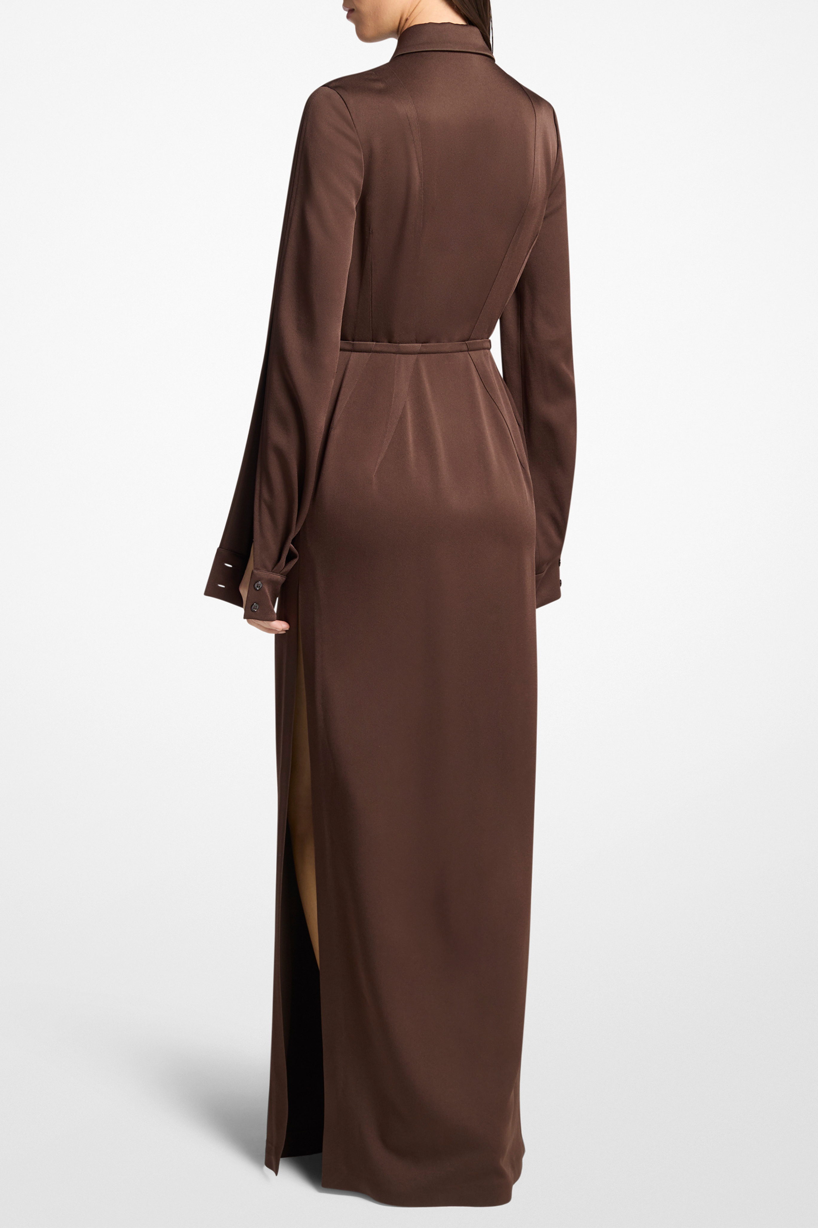 Slit Sleeve Shirt Dress