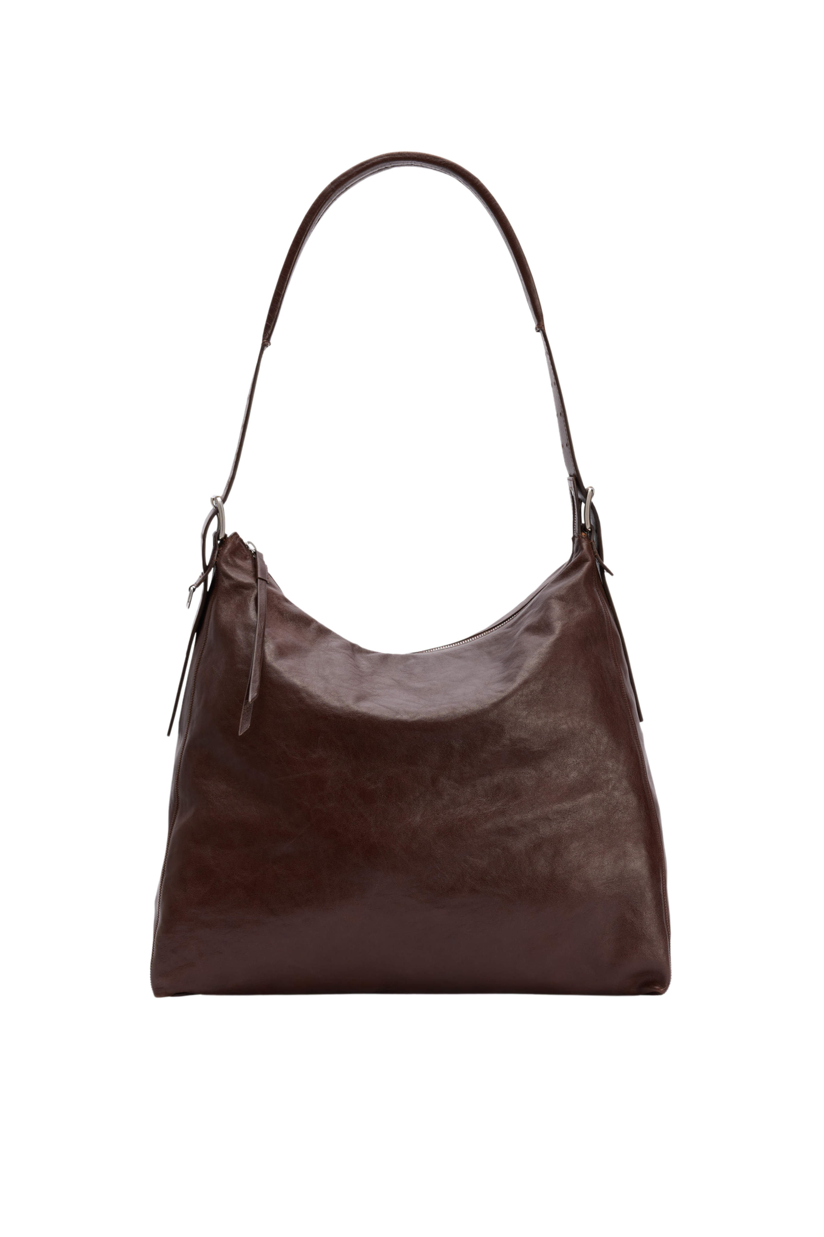Belted Hobo Bag in Espresso