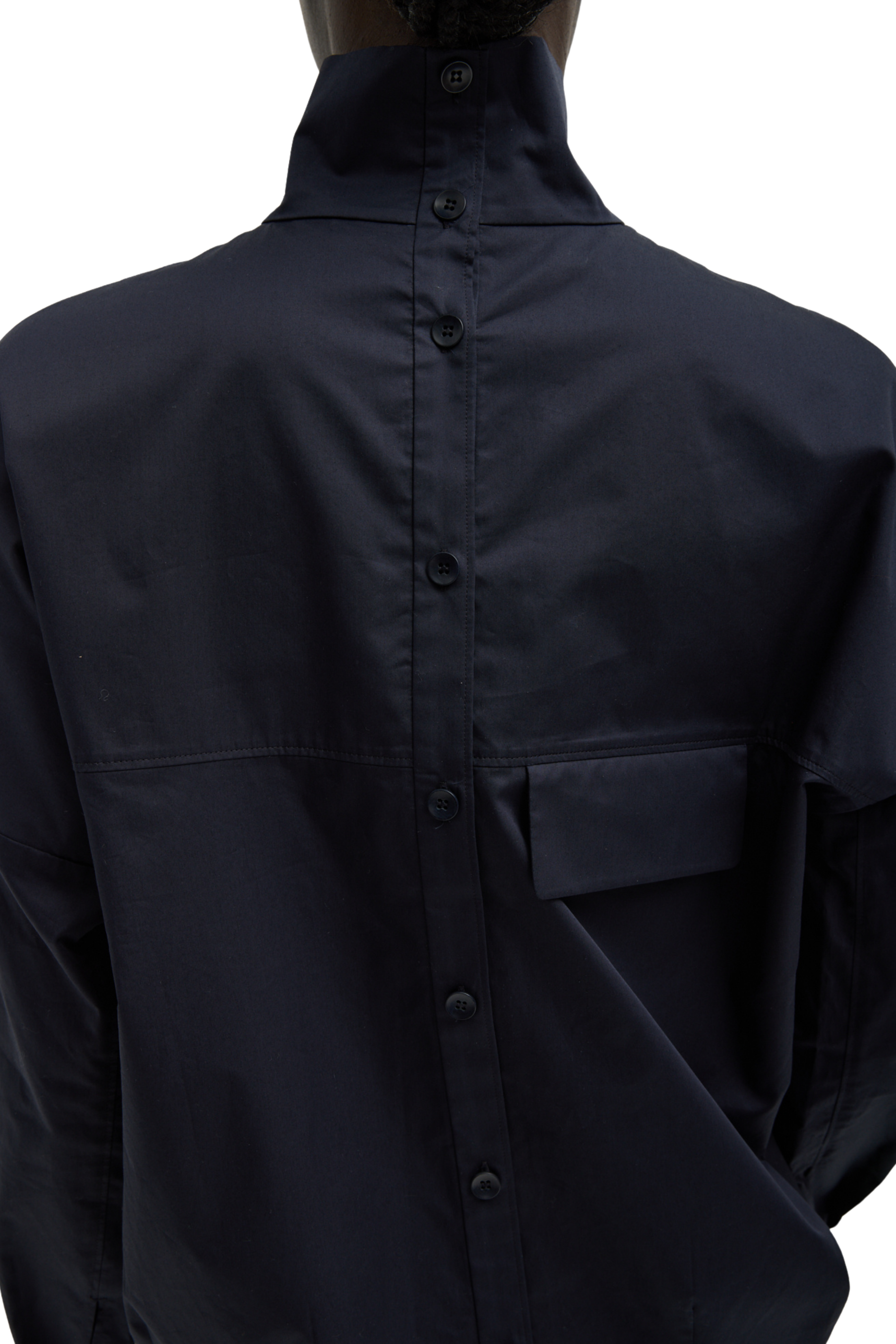 Eco Poplin Funnelneck Dolman Top