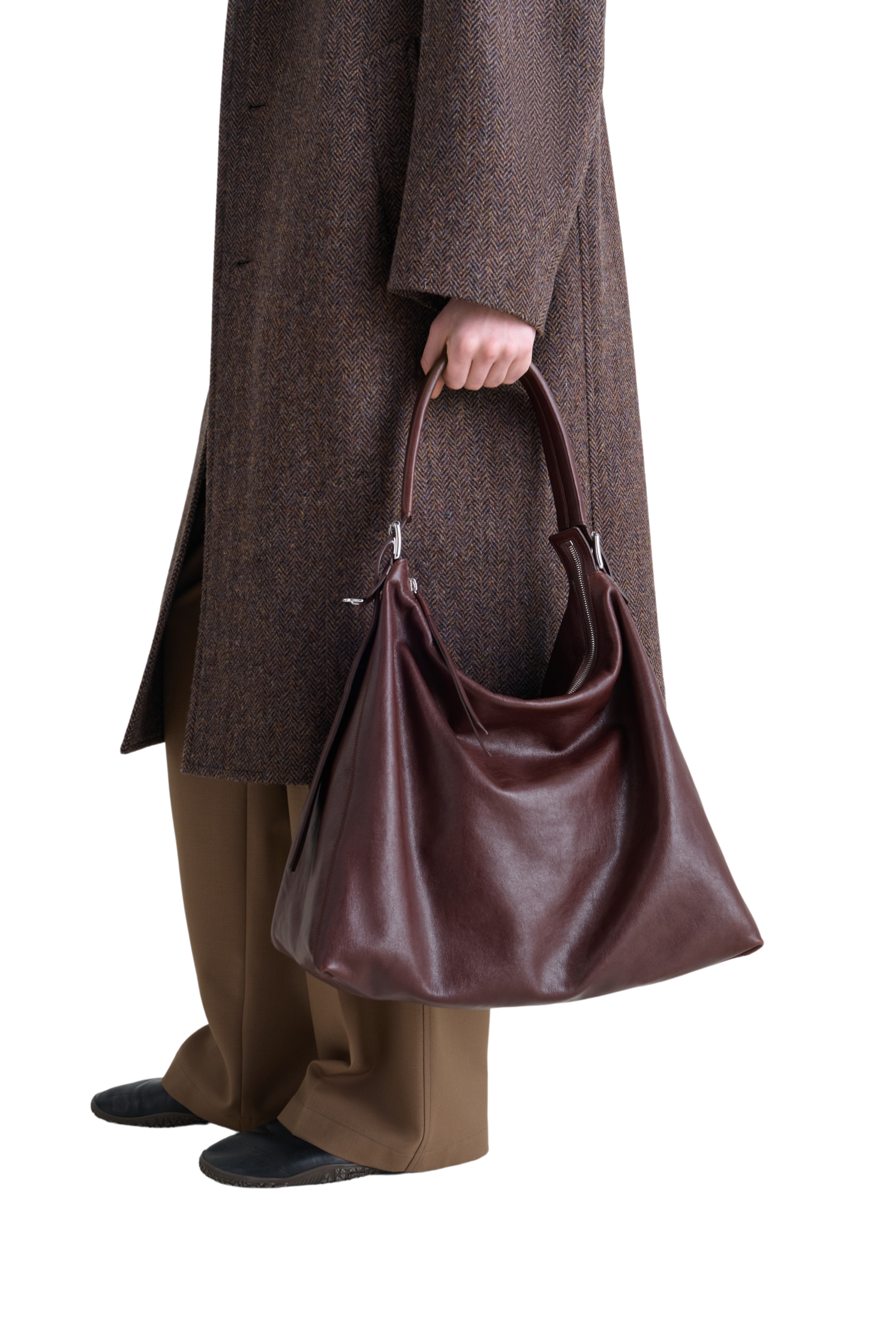 Belted Hobo Bag in Espresso