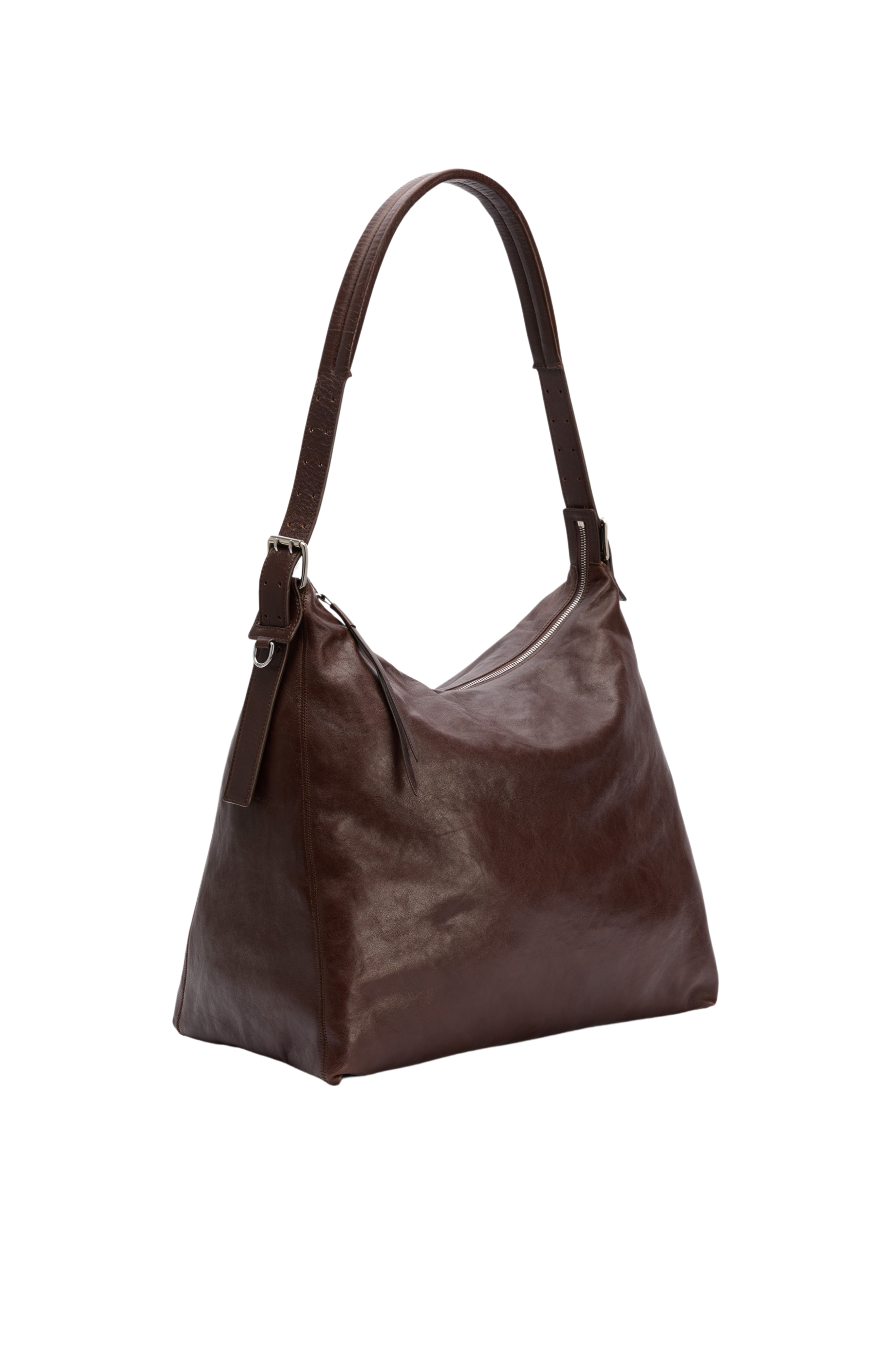 Belted Hobo Bag in Espresso