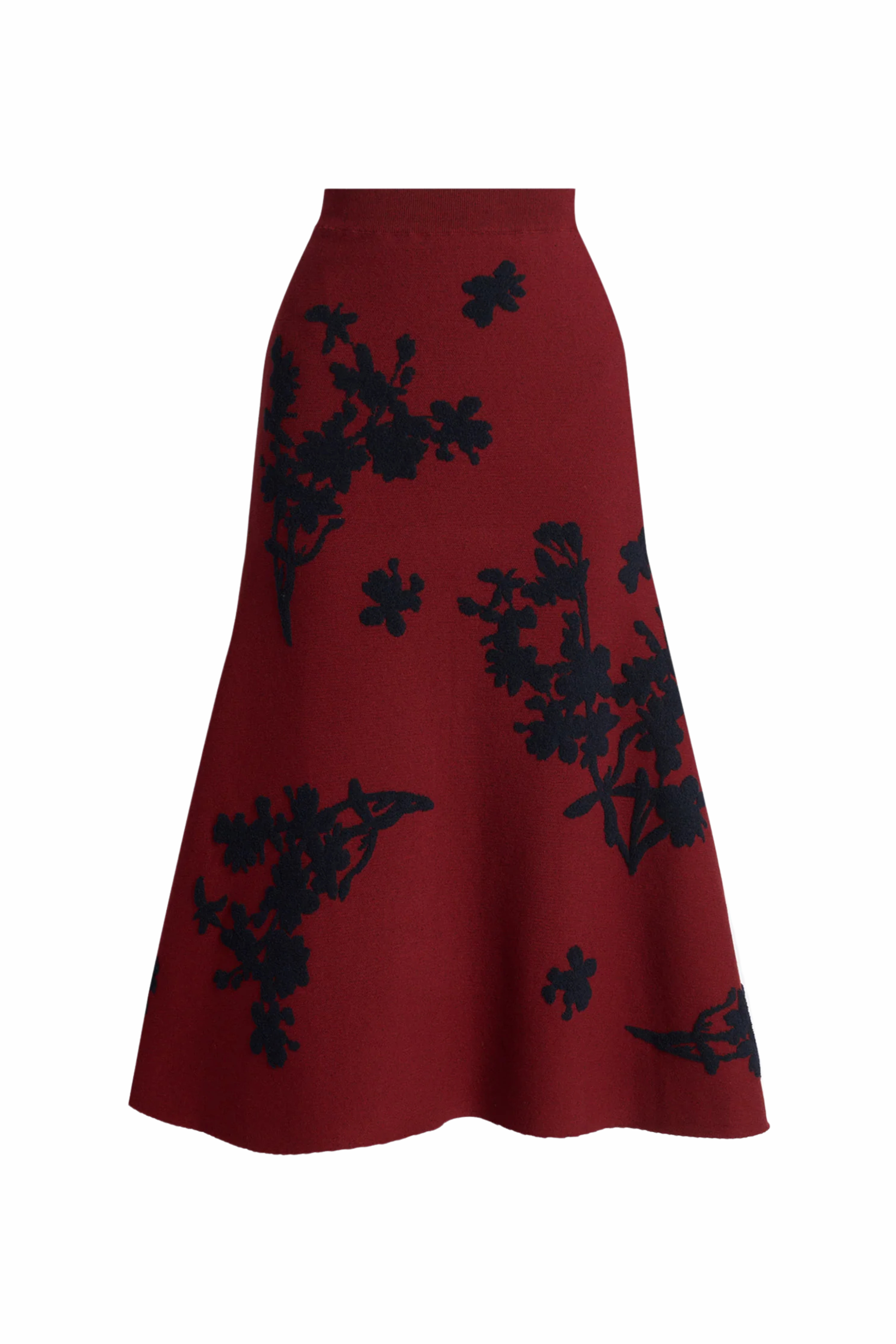Jacquard Midi Knit Skirt