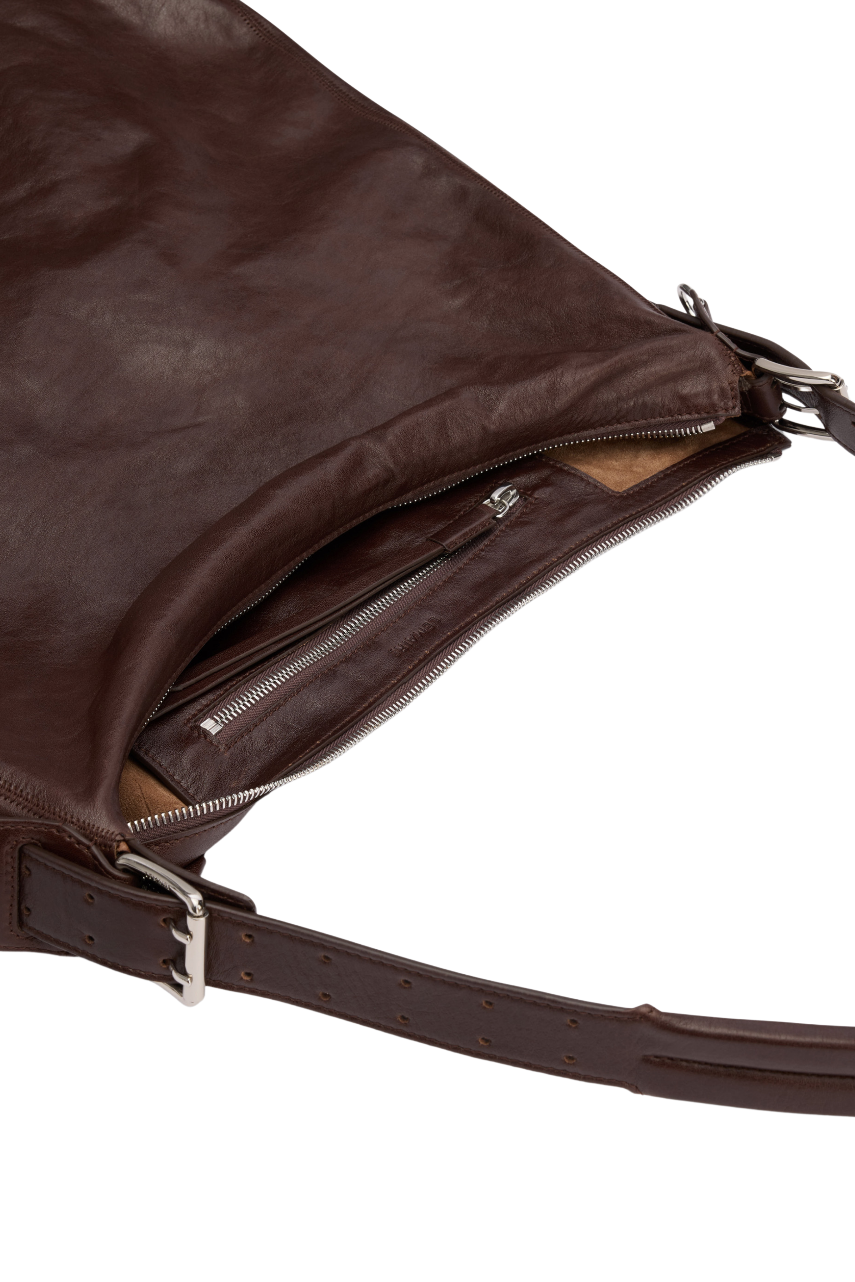 Belted Hobo Bag in Espresso