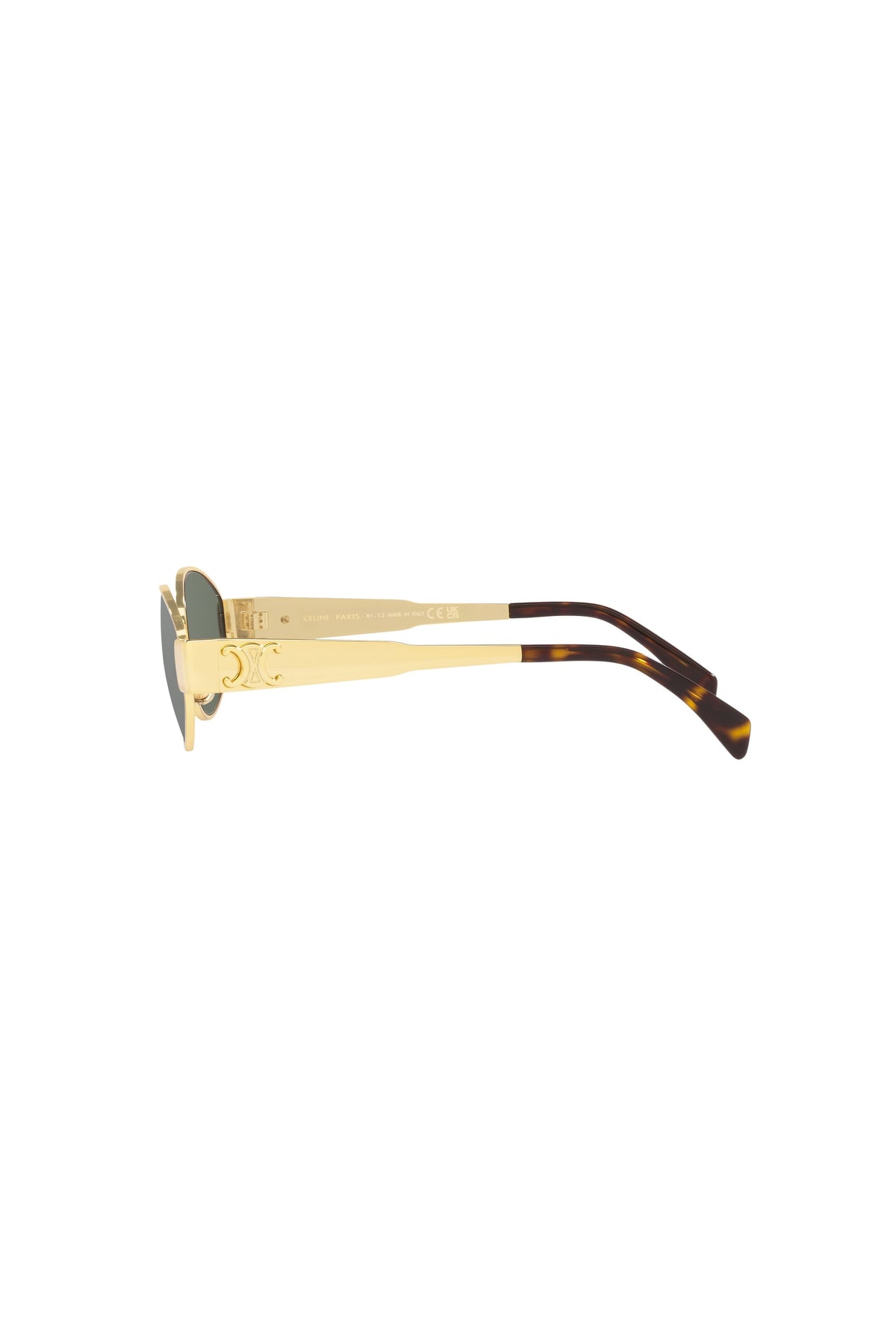 Metal Triomphe Sunglasses - Shiny Endura Gold / Green