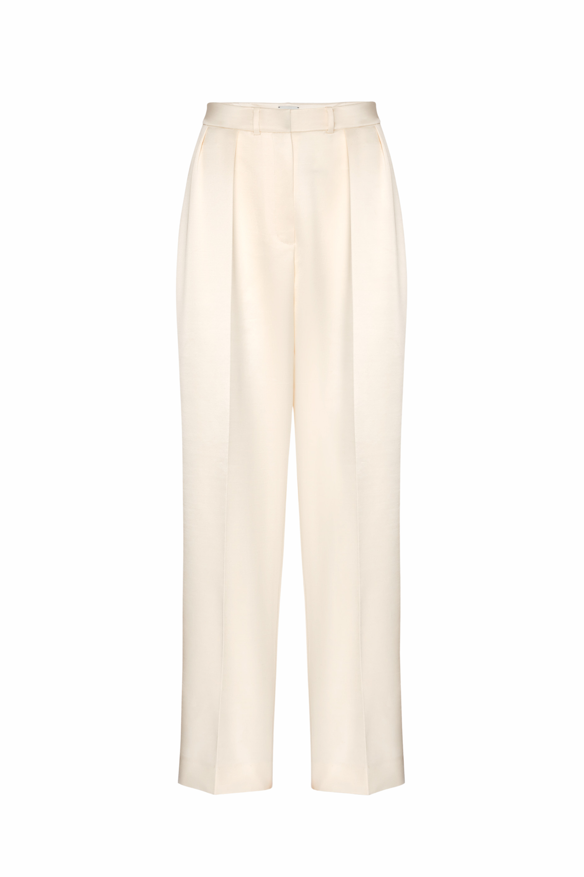 Front Pleat Pants - Cream