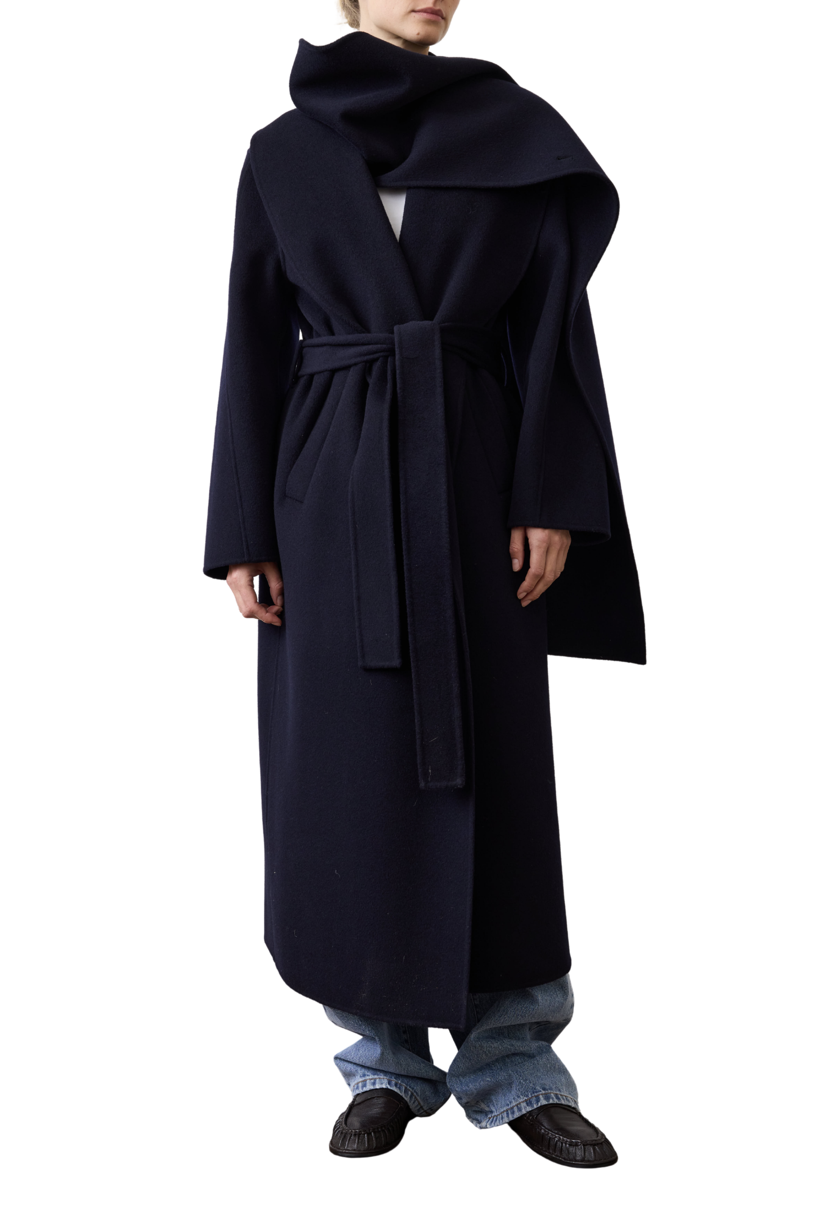 Signature Double-Faced Scarf Coat