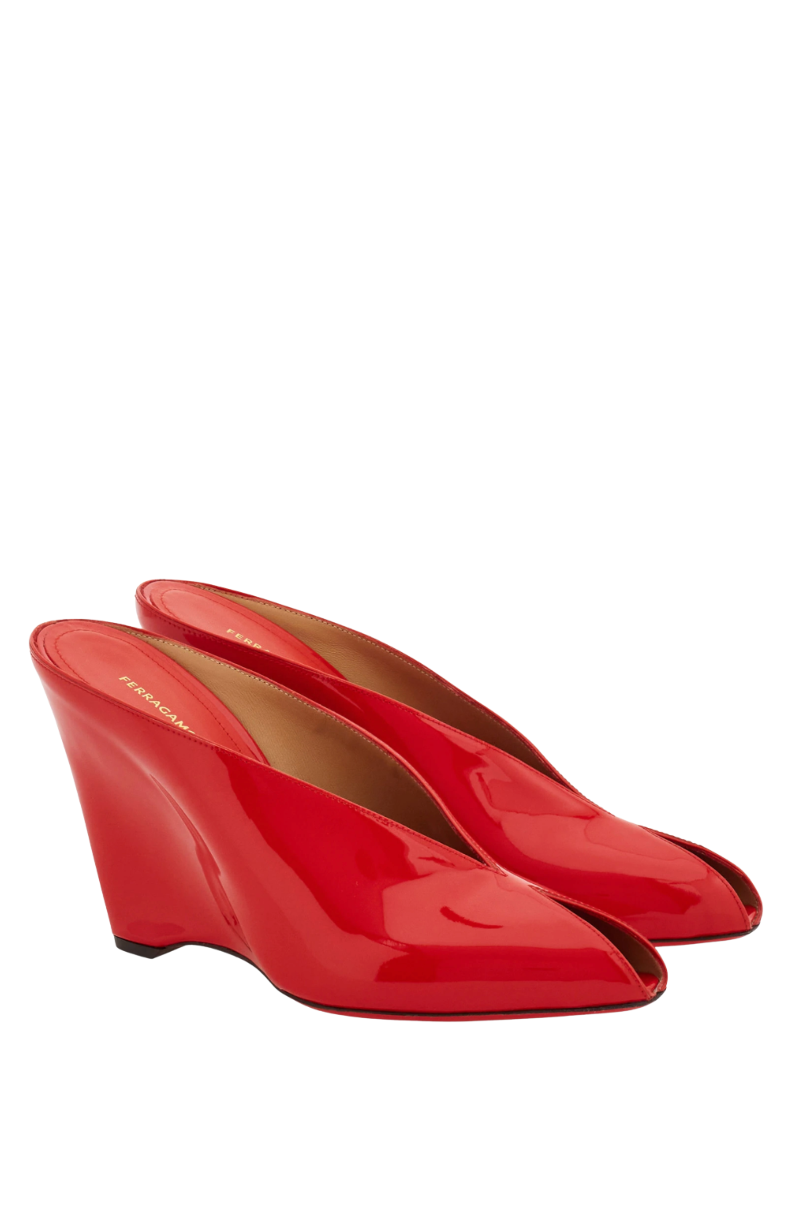 Mule Wedge in Red