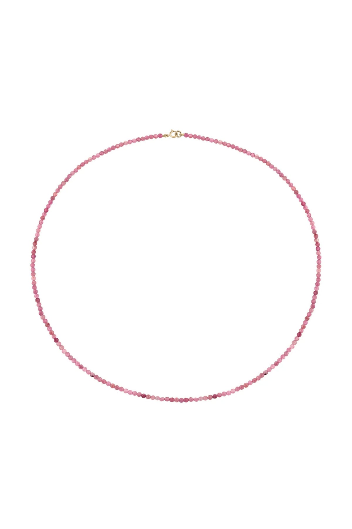 Petite Pink Tourmaline Beaded Necklace