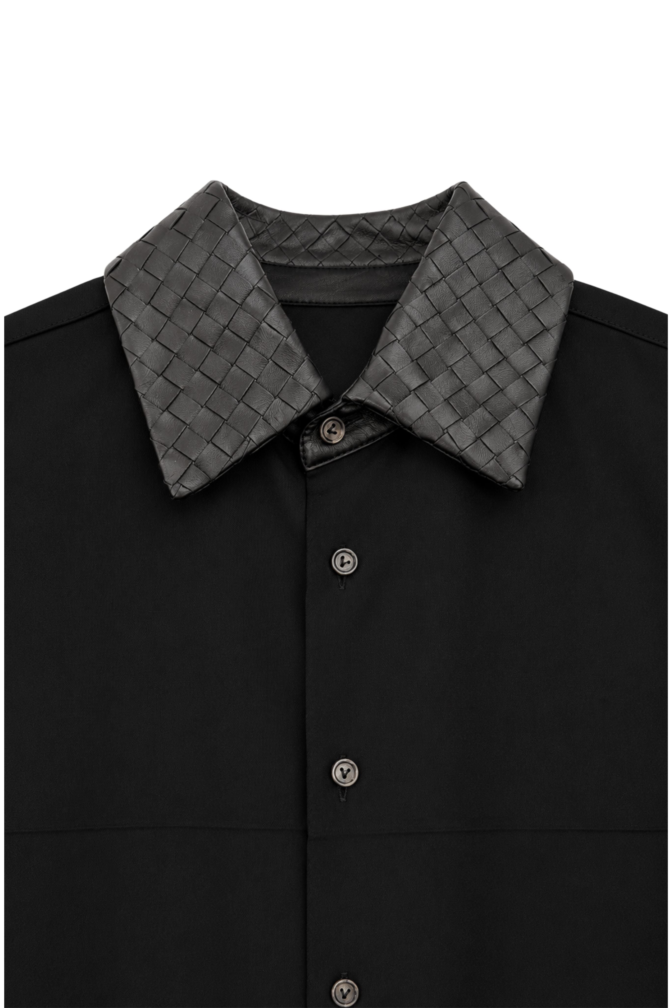Wool Twill Shirt - Black