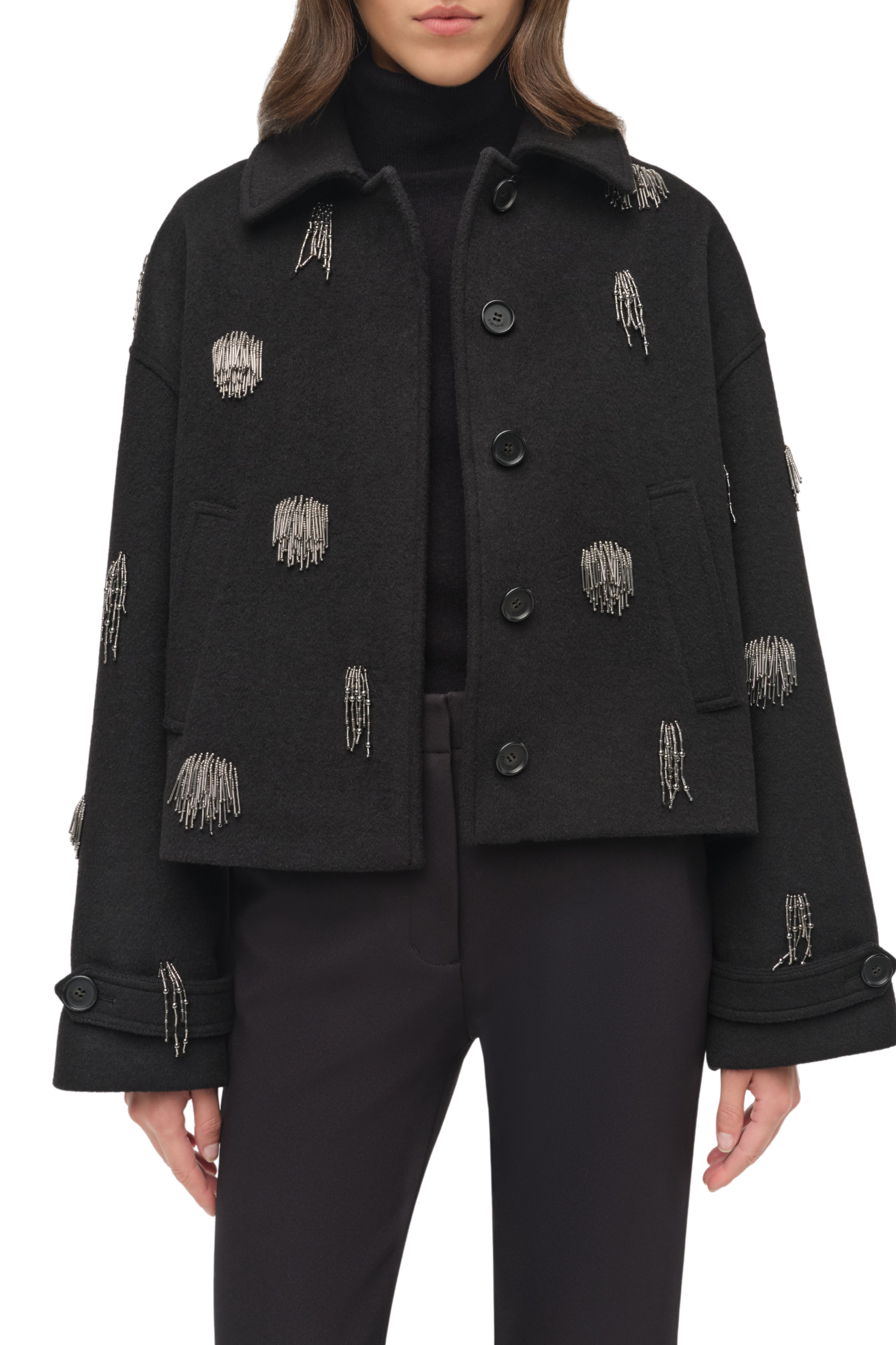 Katya Embellished Jacket in Black