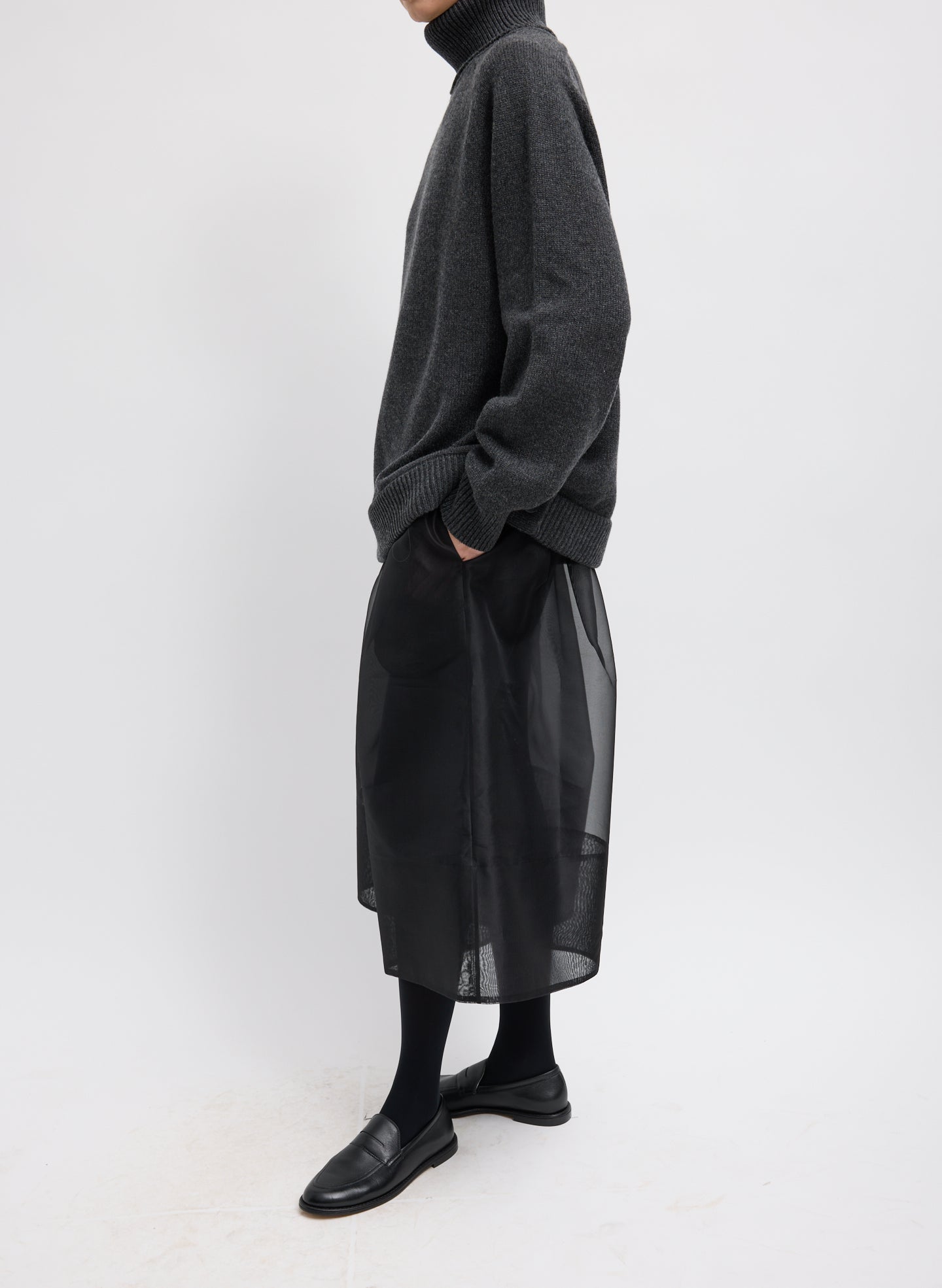 CASHMERE SWEATER TNECK OVERSIZED PULLOVER