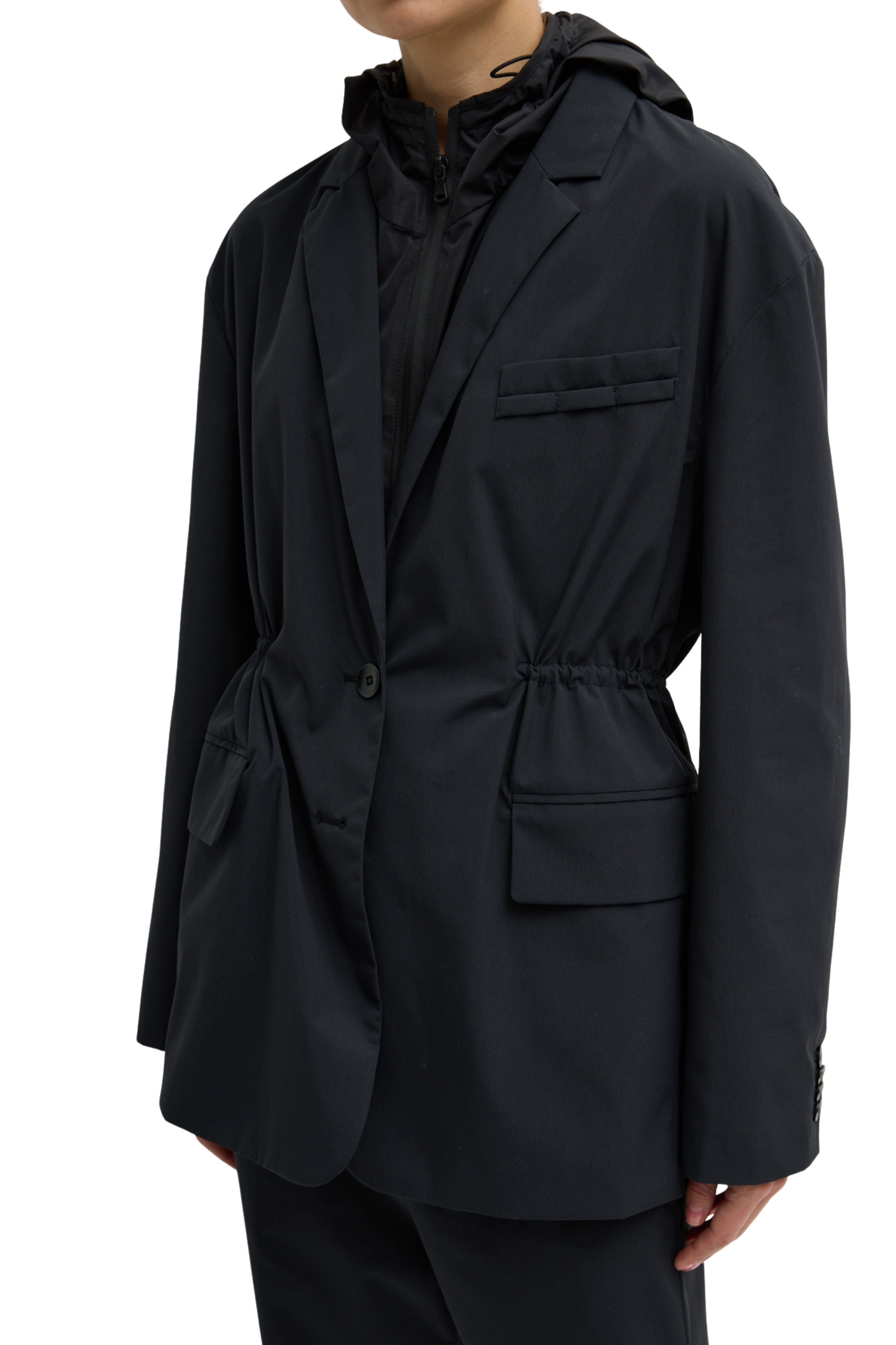 Tech Suiting Anorak Blazer With Zip Off Vest