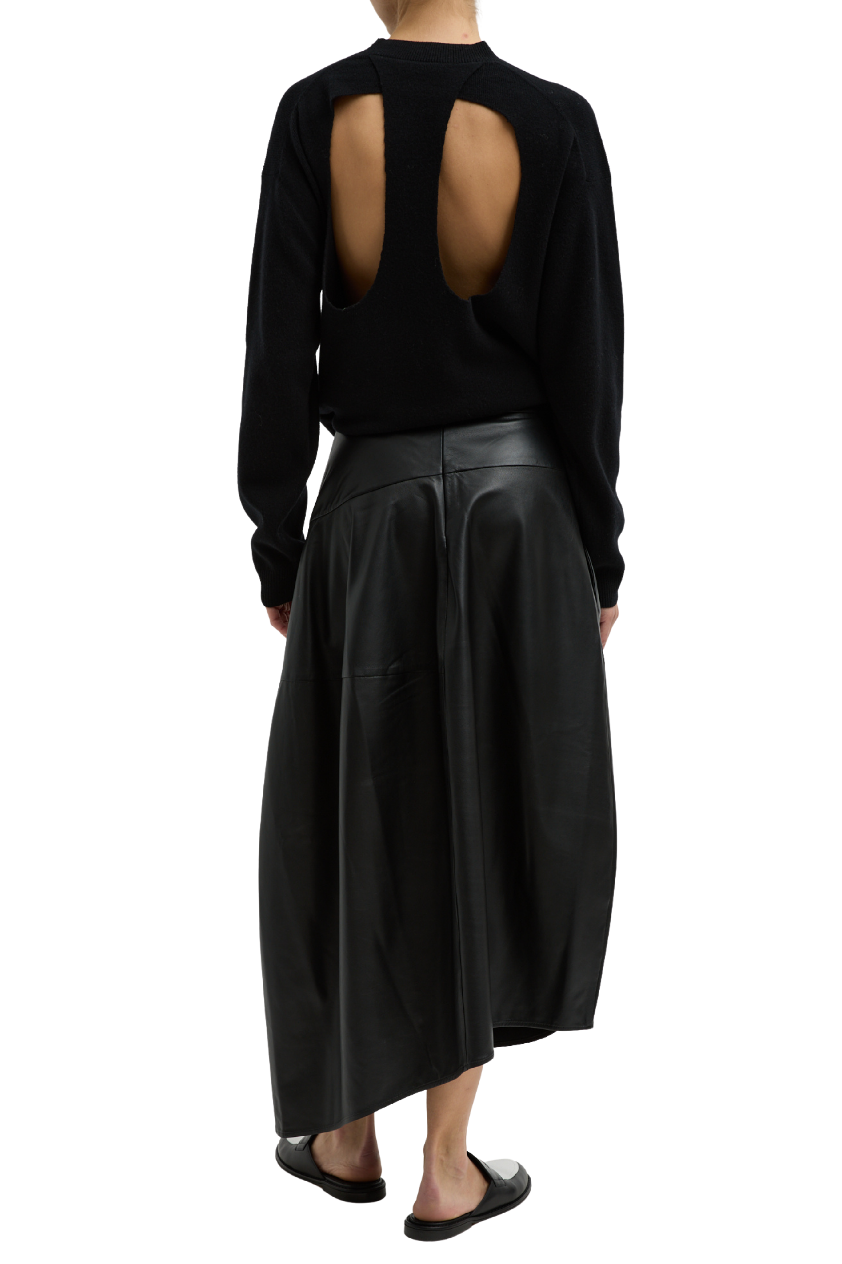 Anna Merino Wool Cut Out Racerback Pullover