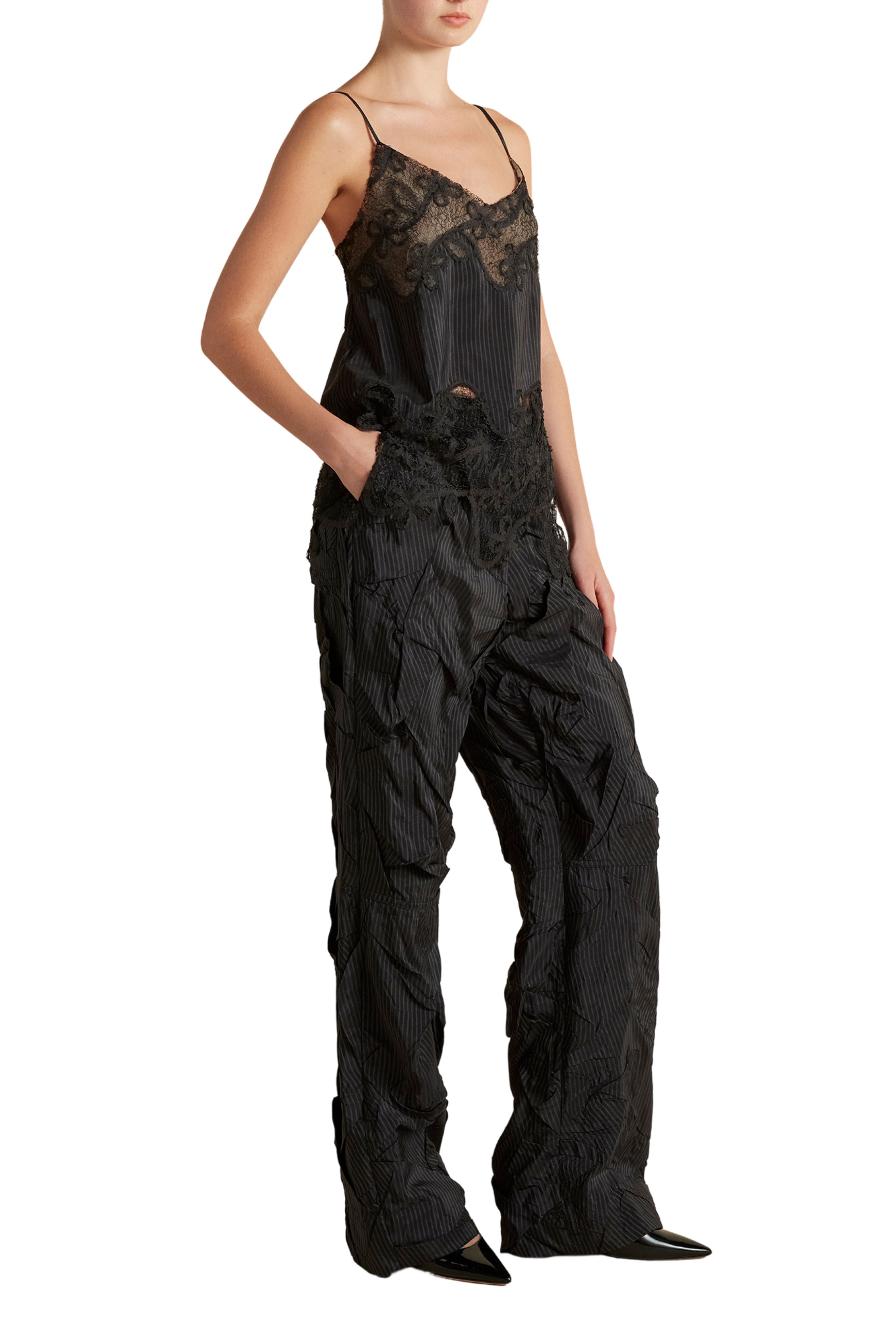 Camisole with Lace Inlay