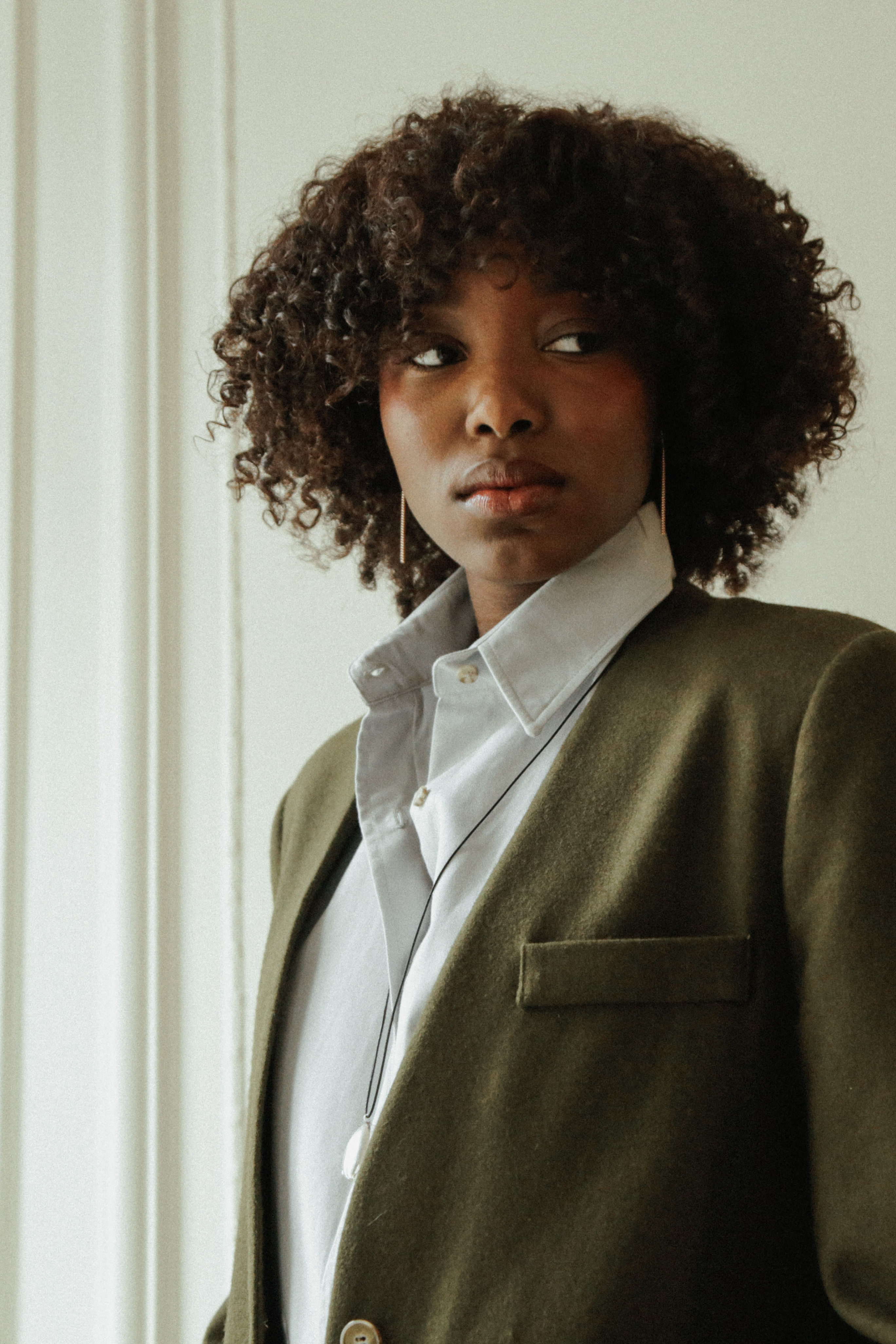 Long Collarless Coat