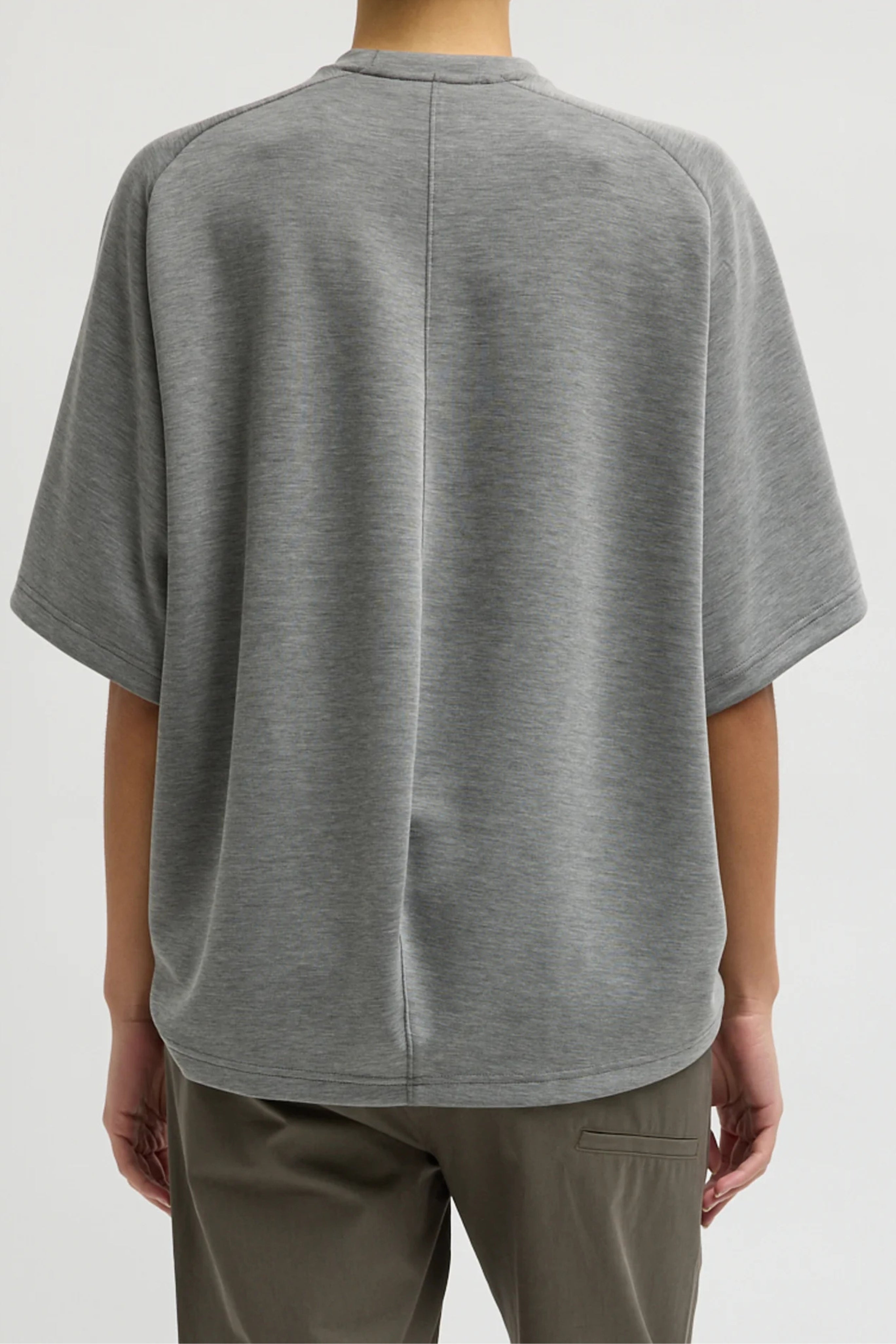 Feather Weight Viscose Neoprene Short Sleeve T - Bordeaux