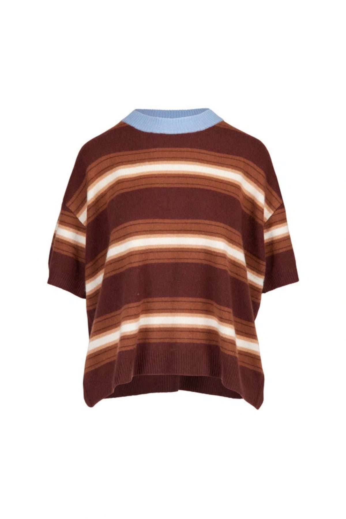 Sorrento Cashmere Sweater - Tobacco Stripe