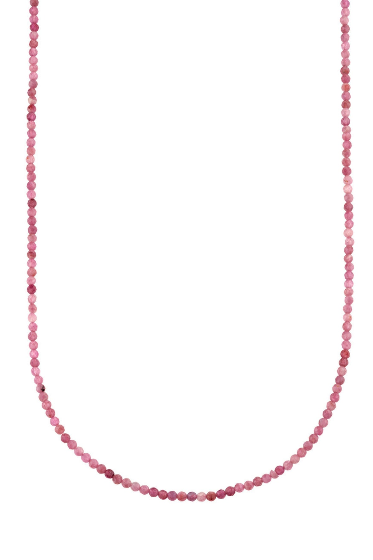 Petite Pink Tourmaline Beaded Necklace