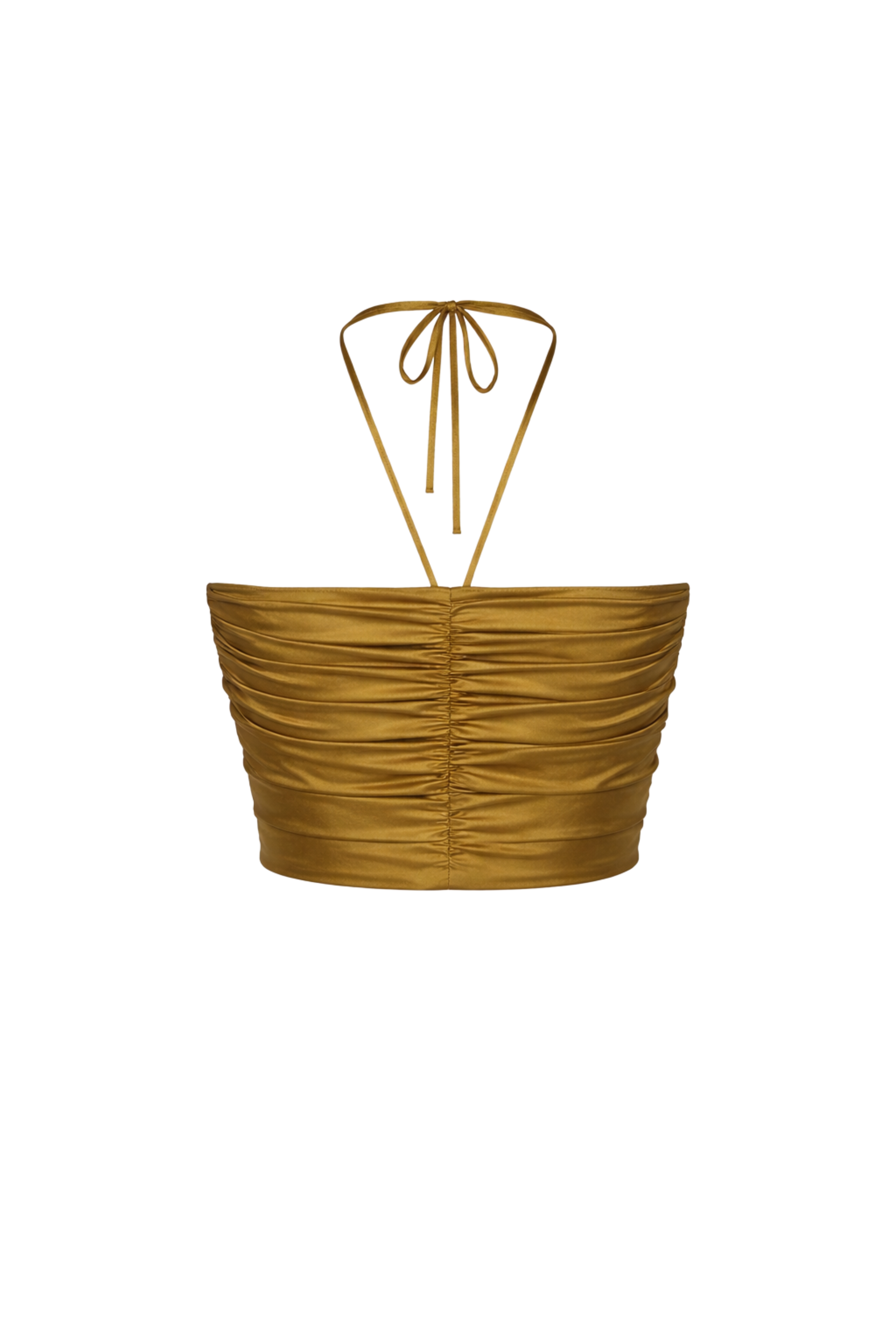 Rose-Rushed Taffetas Top