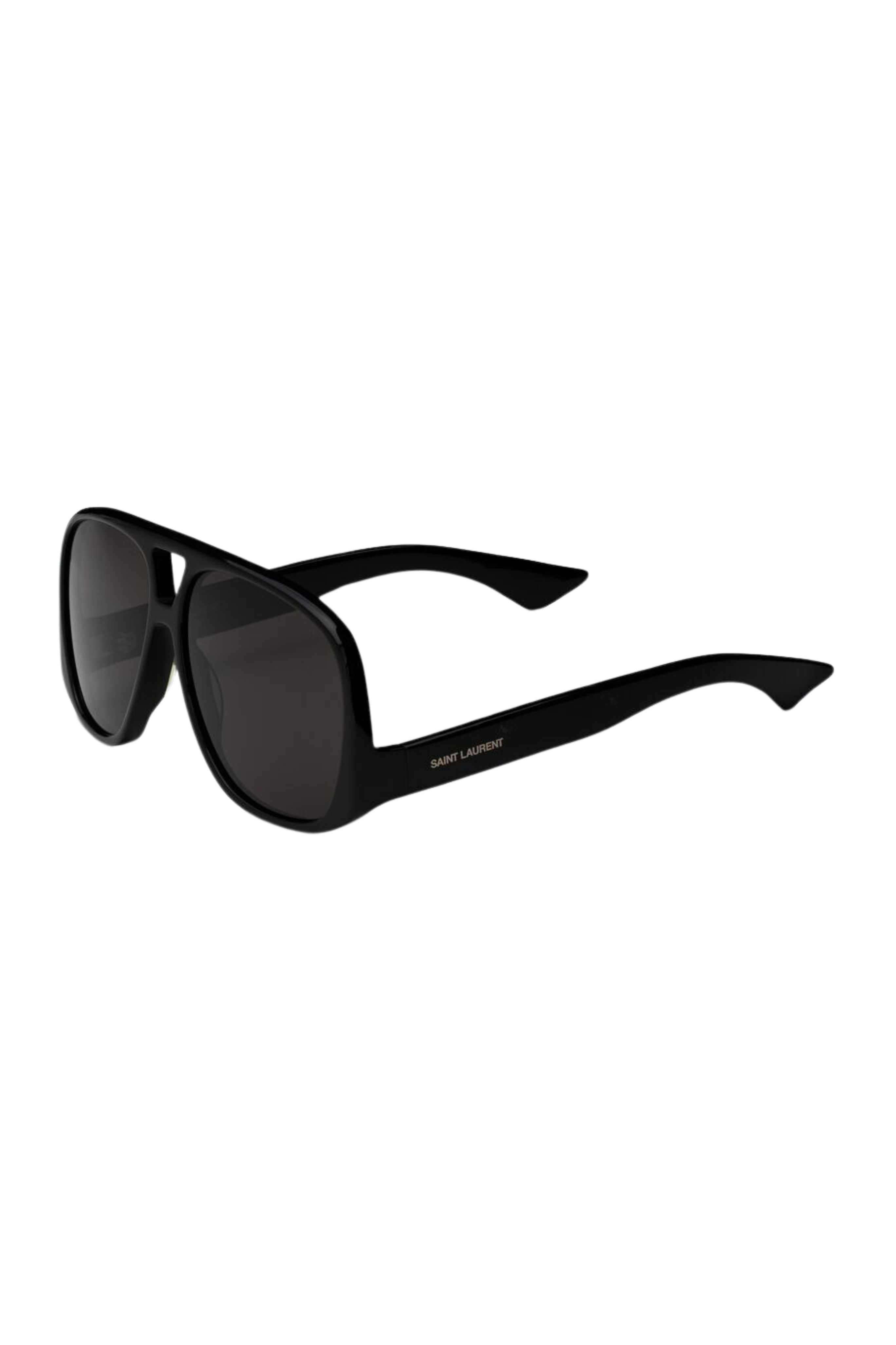 SAINT LAURENT Shiny Pilot Frame Sunglasses