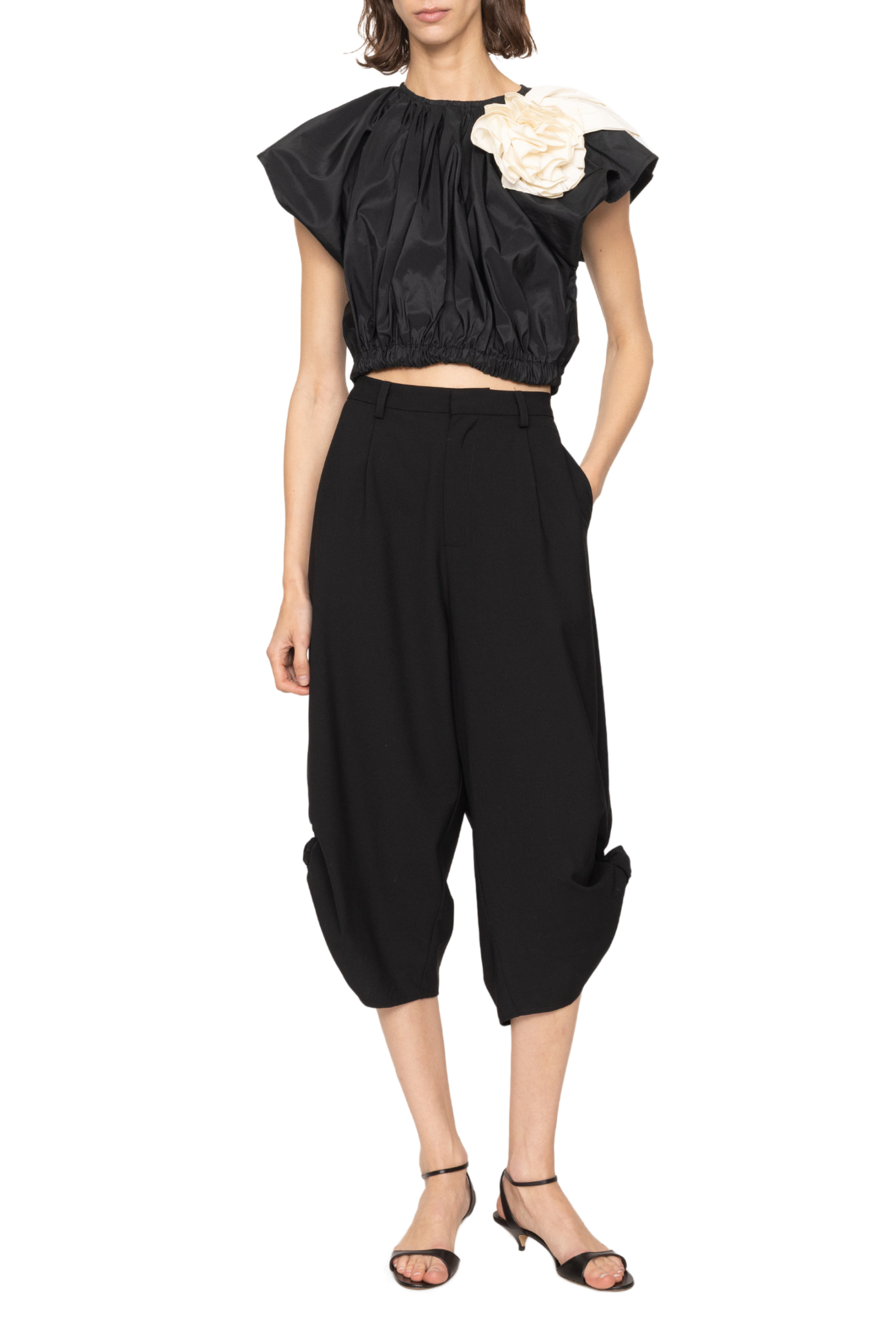 Laurie Solid Flutter Sleeve Top