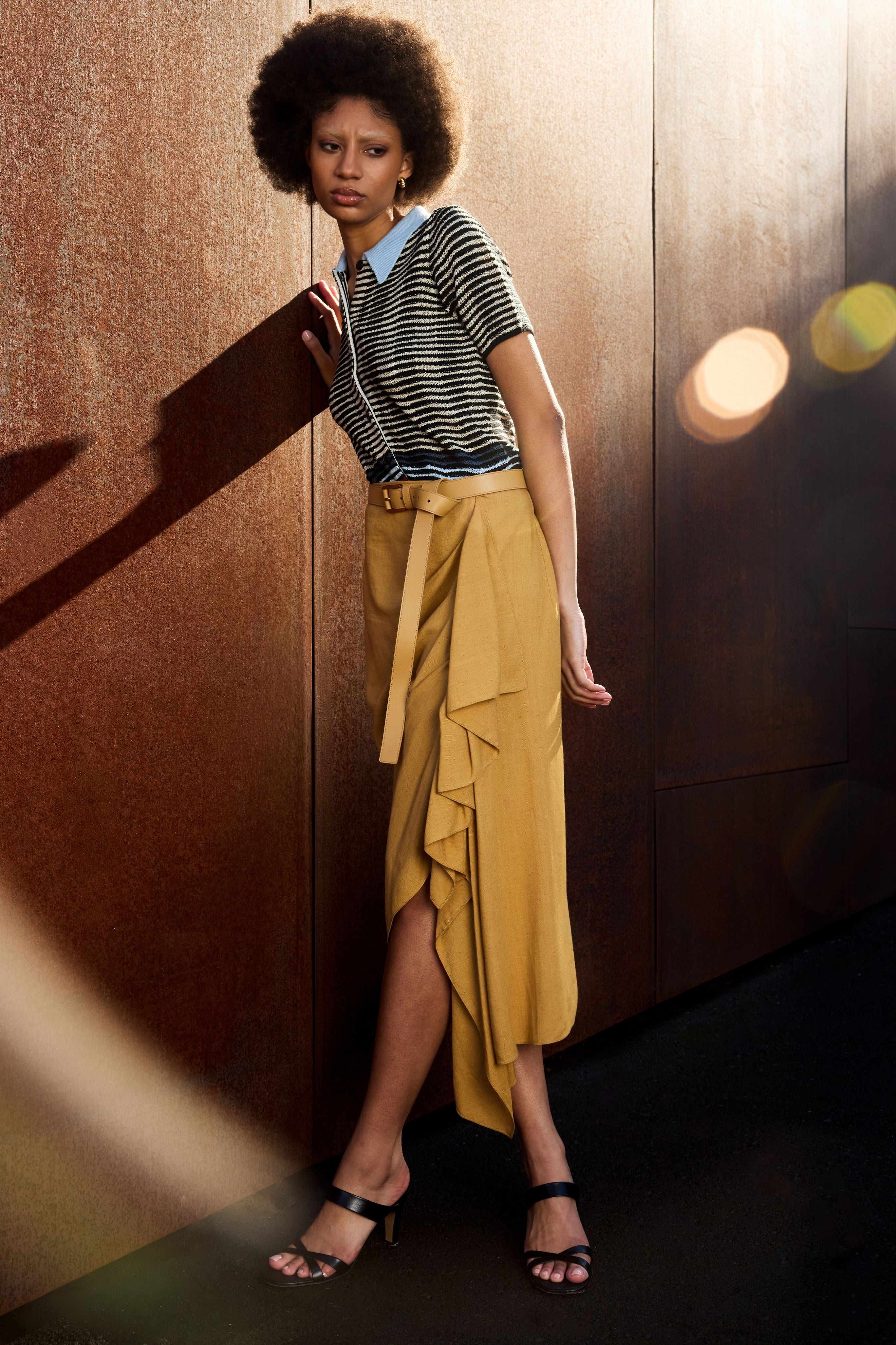 Cascade Skirt in Brown