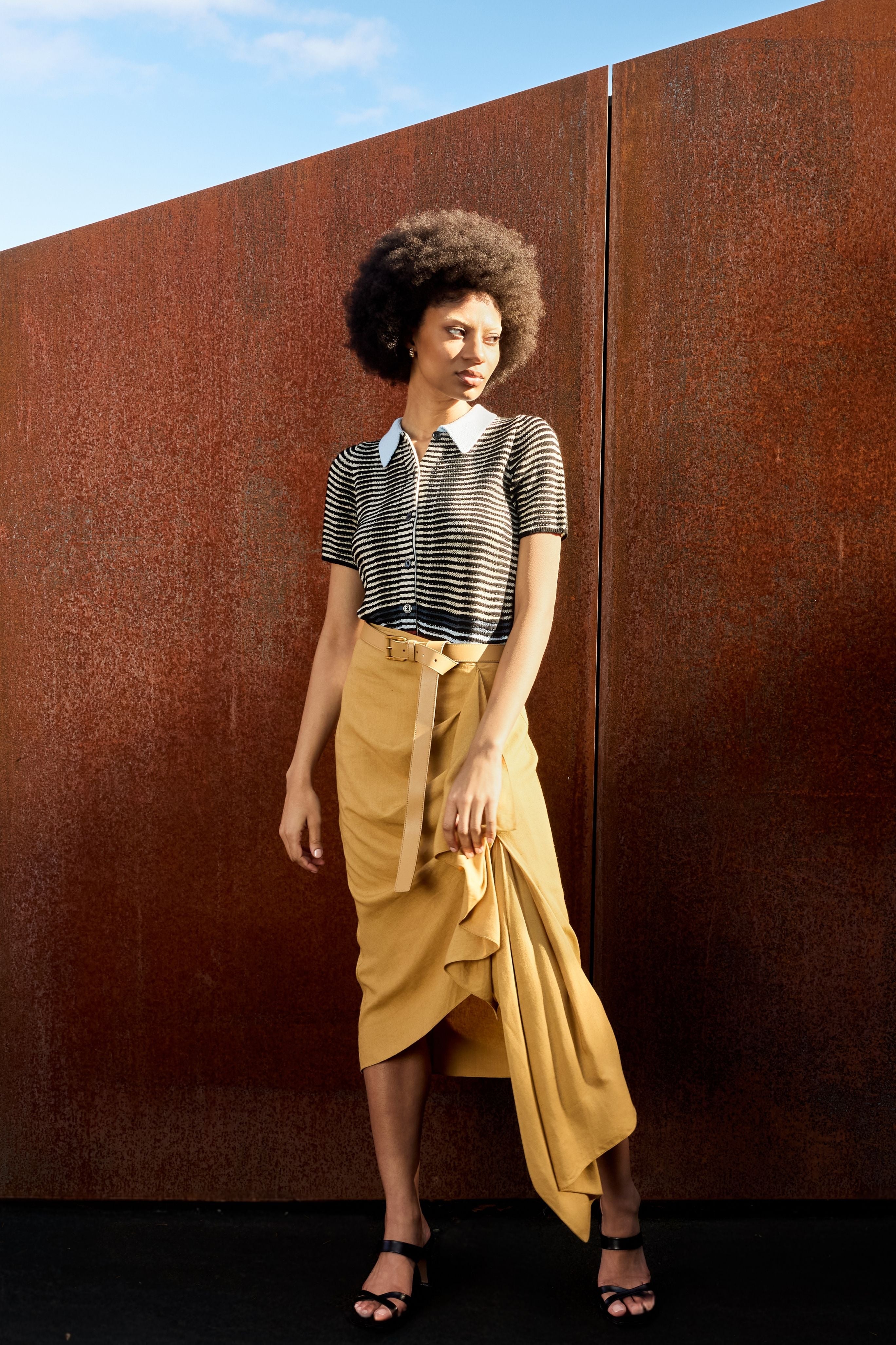 Cascade Skirt in Brown