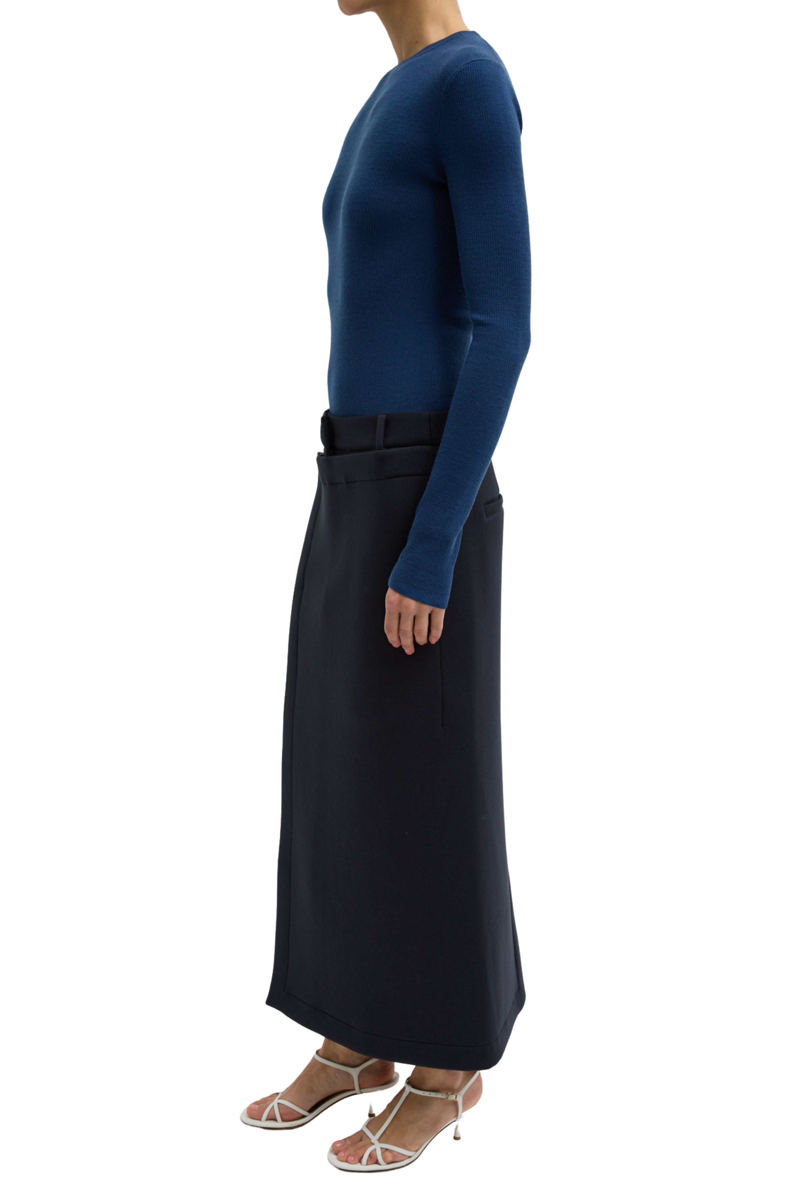 Bonded Viscose Maxi Wrap Skirt
