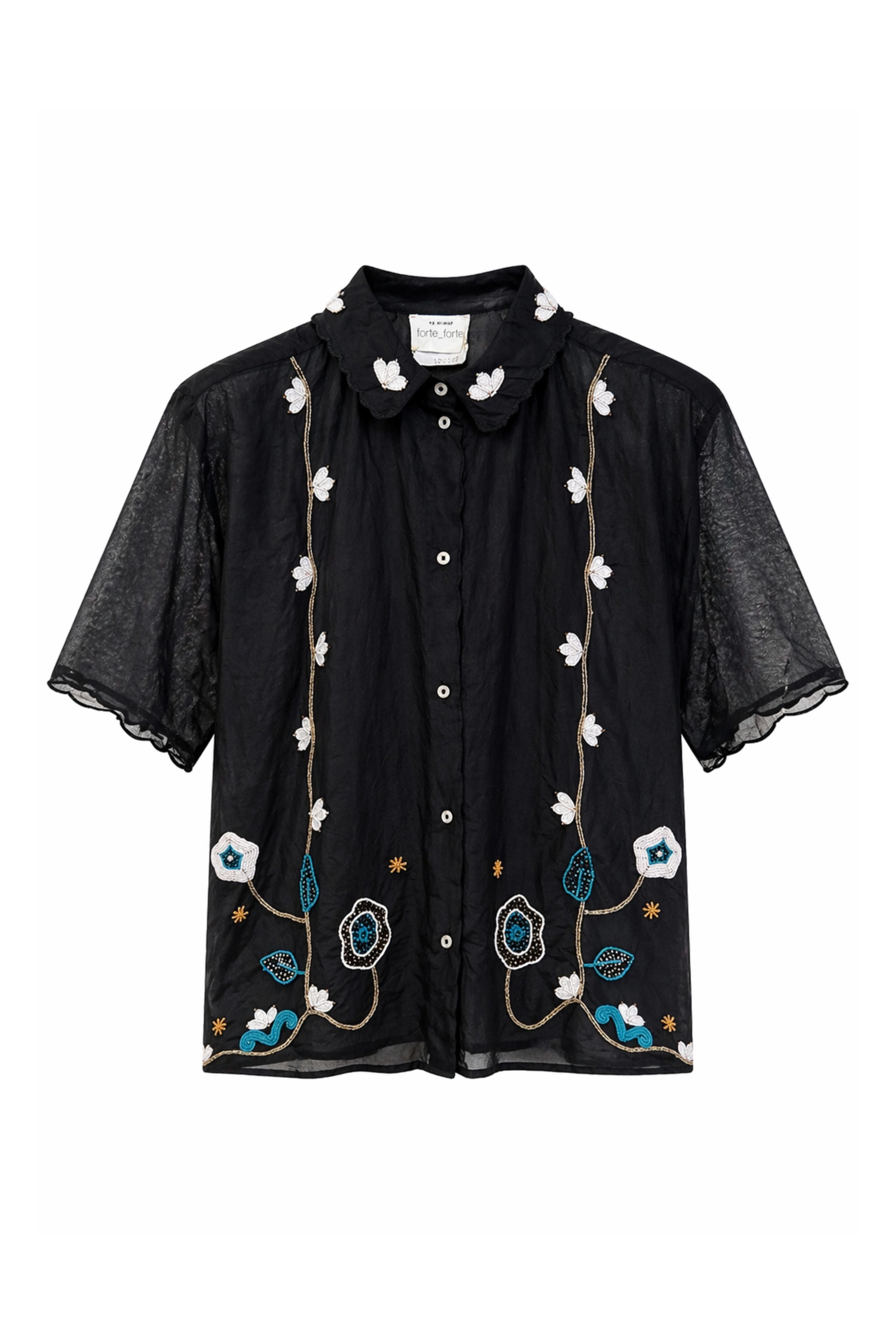 "broderie en reve" embroidery muslin shirt