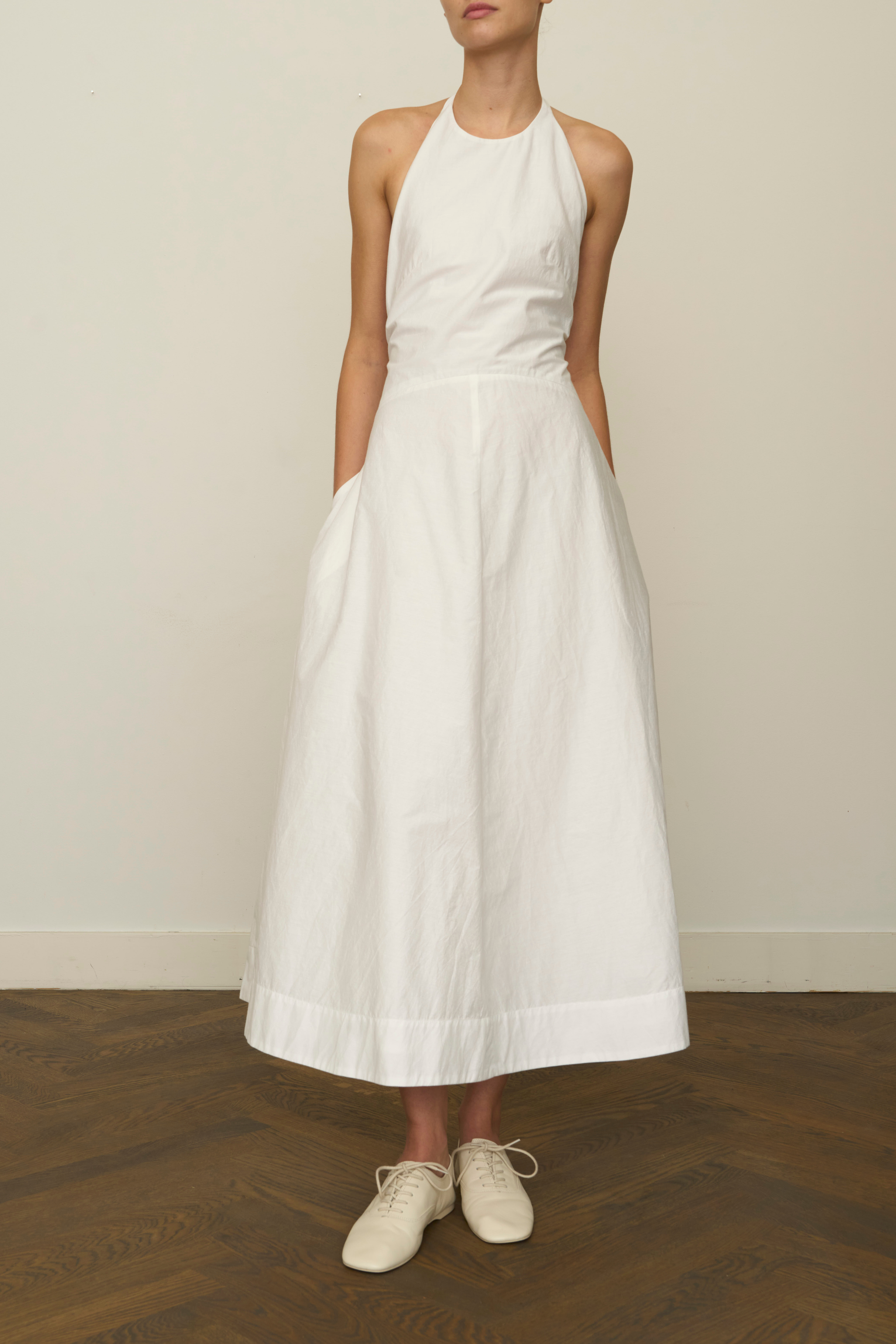 Halter Textured Cotton Dress