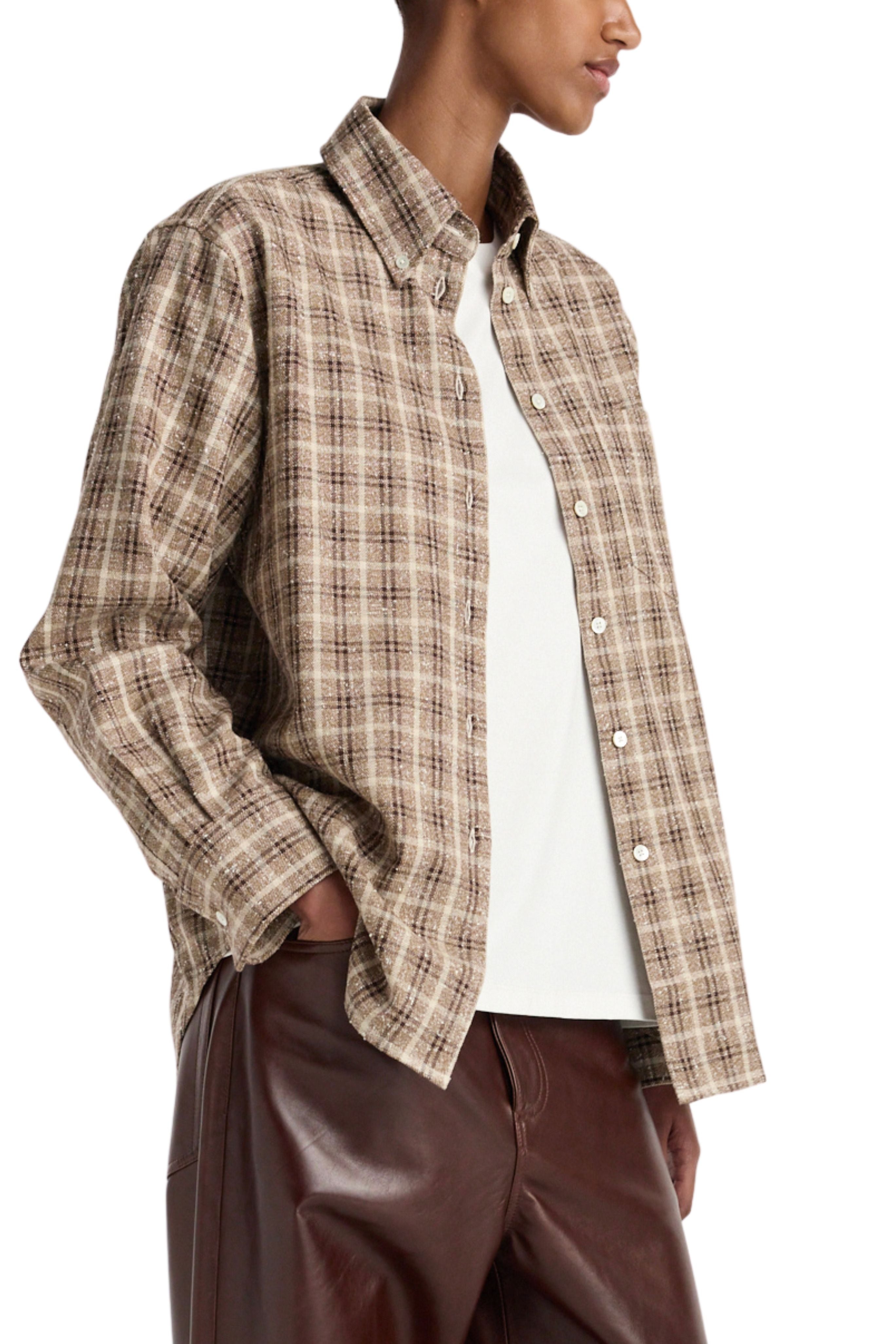 Oxford bouclé check shirt