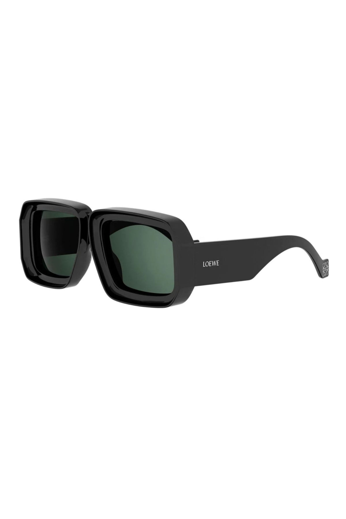 Signature Sunglasses - Shiny Black / Green