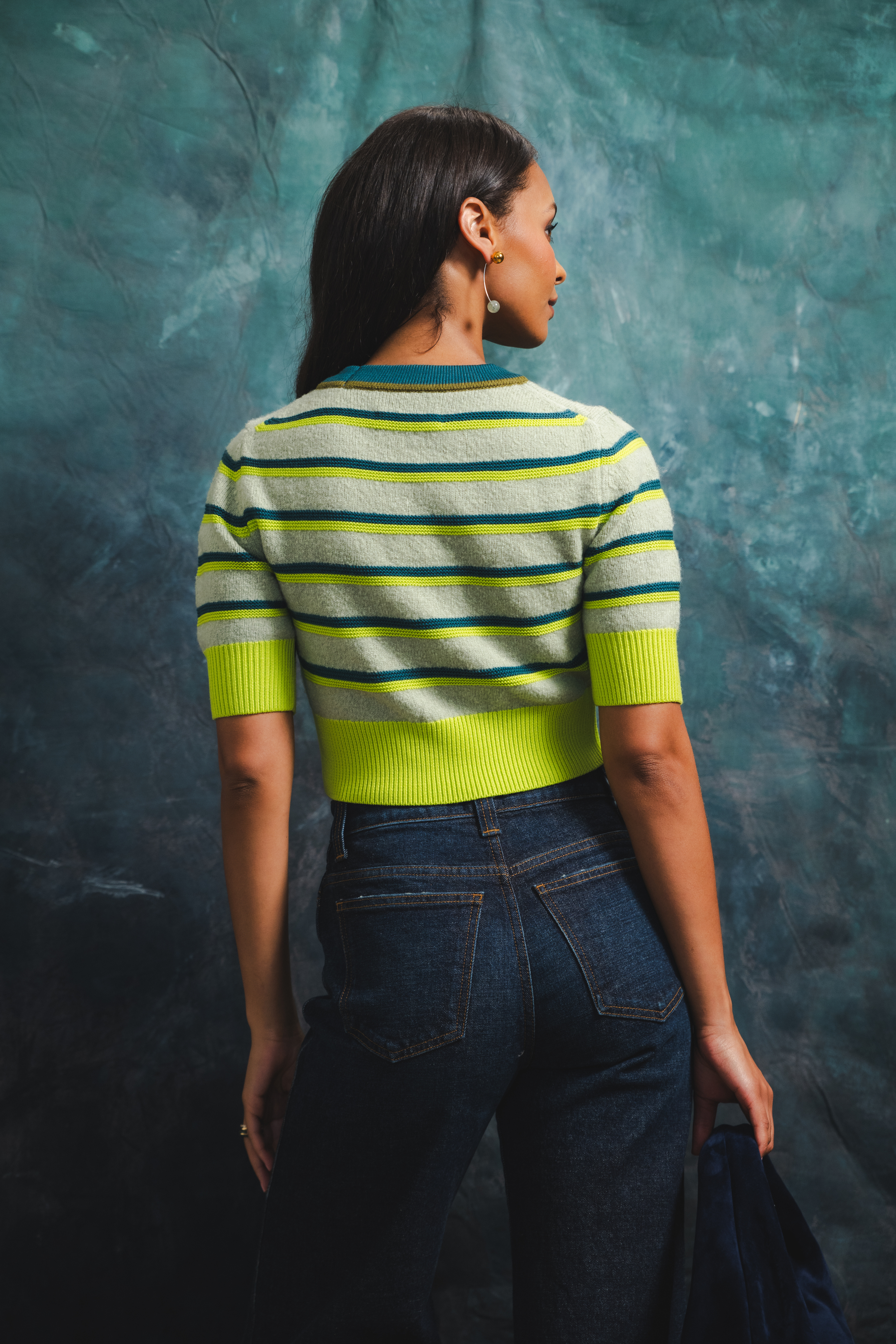 Striped Cropped Ringer Tee