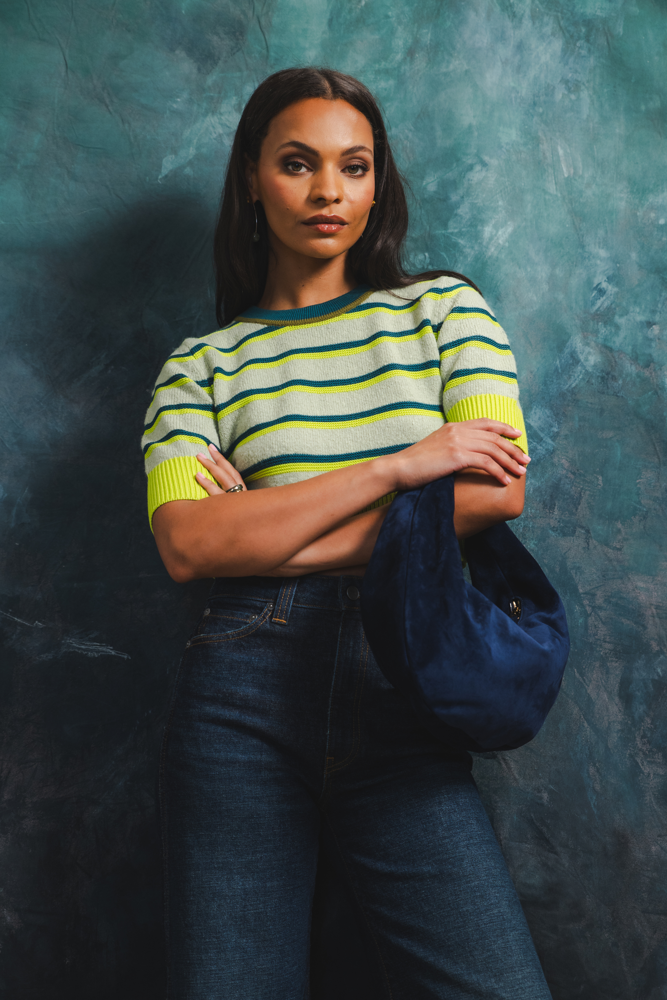 Striped Cropped Ringer Tee