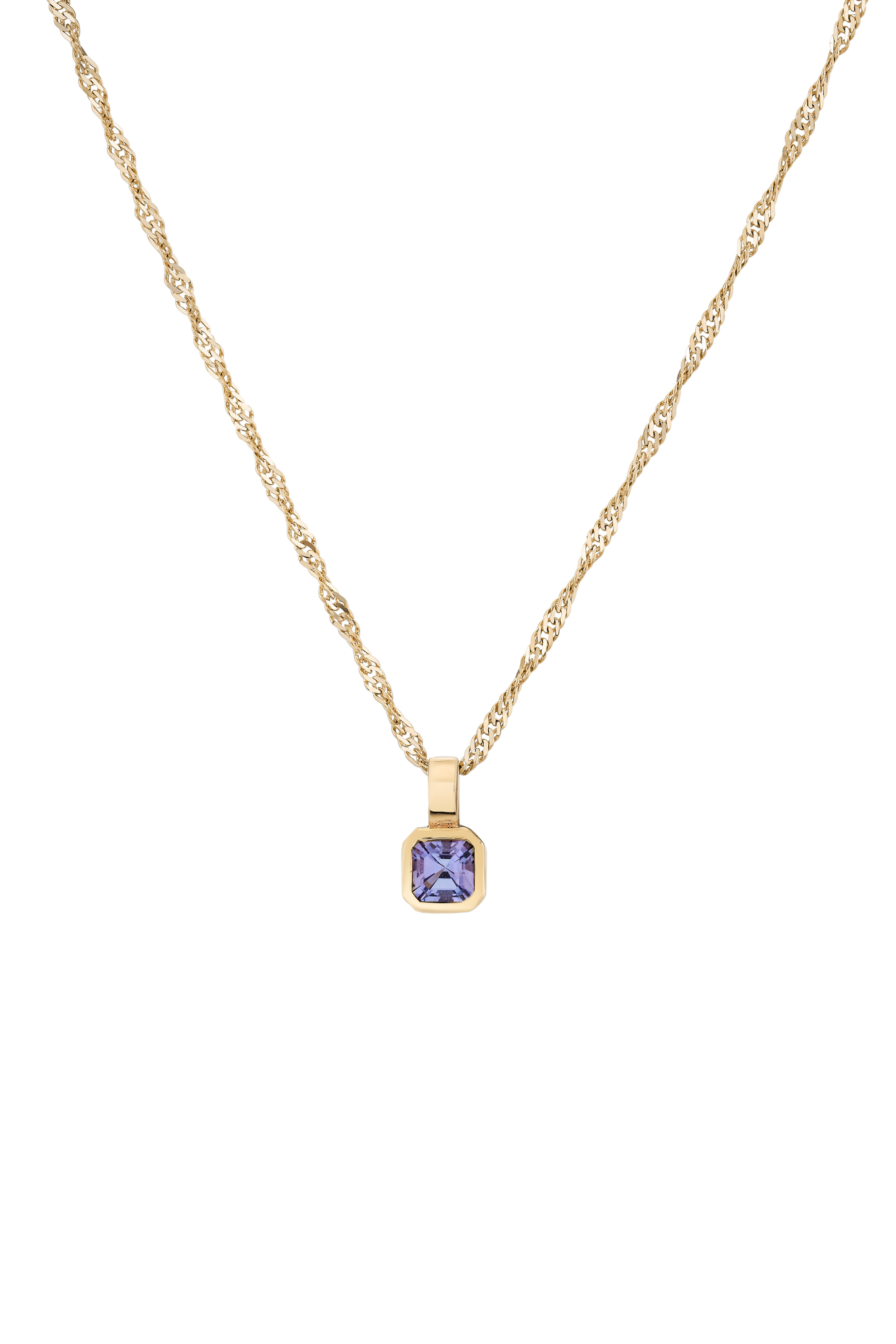 Petite Iris Asscher Charm Necklace