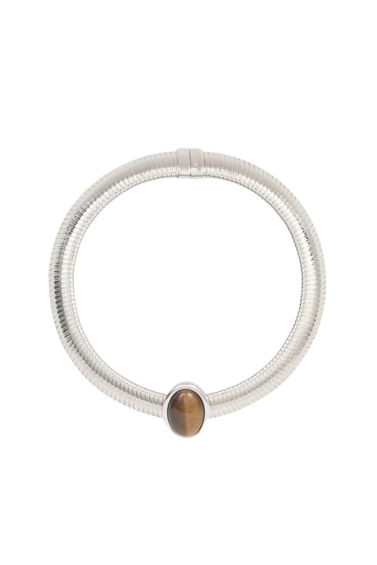 Opyum Necklace - Silver/Brown