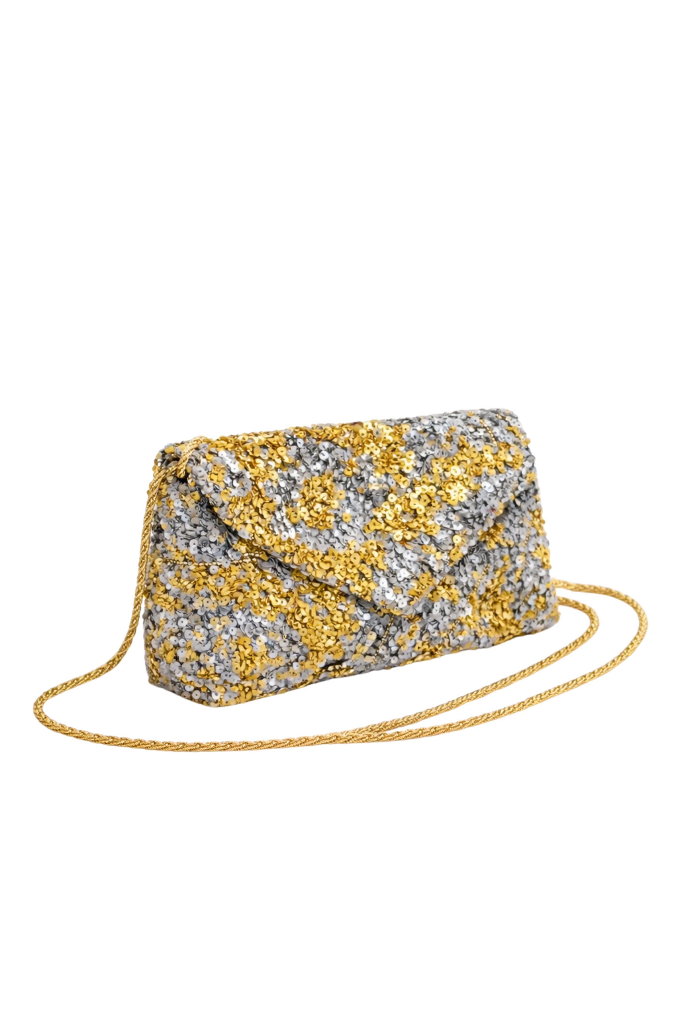 Envelope Embroidered Bag - Silver