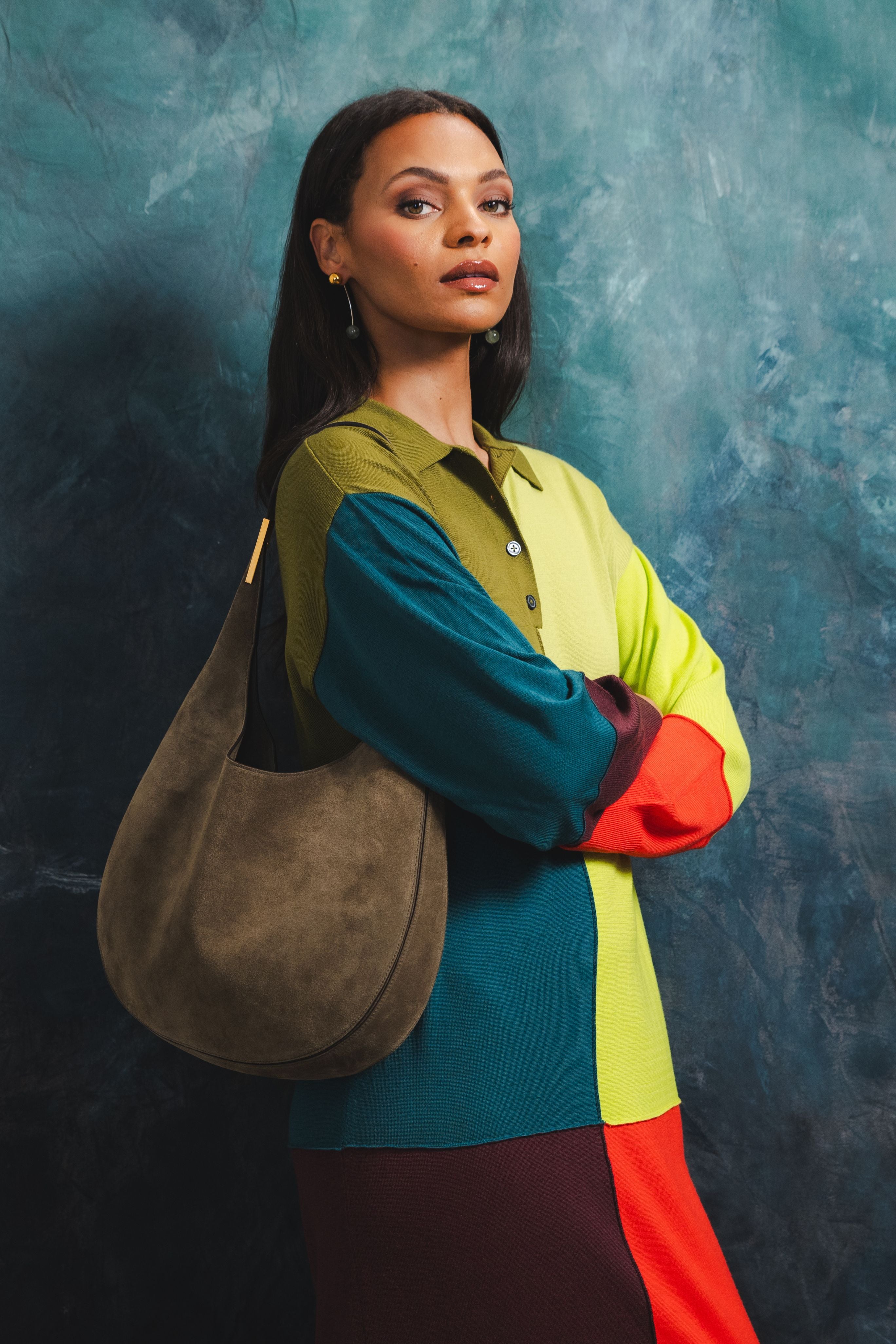 Relaxed Patchwork Polo Sack Dress