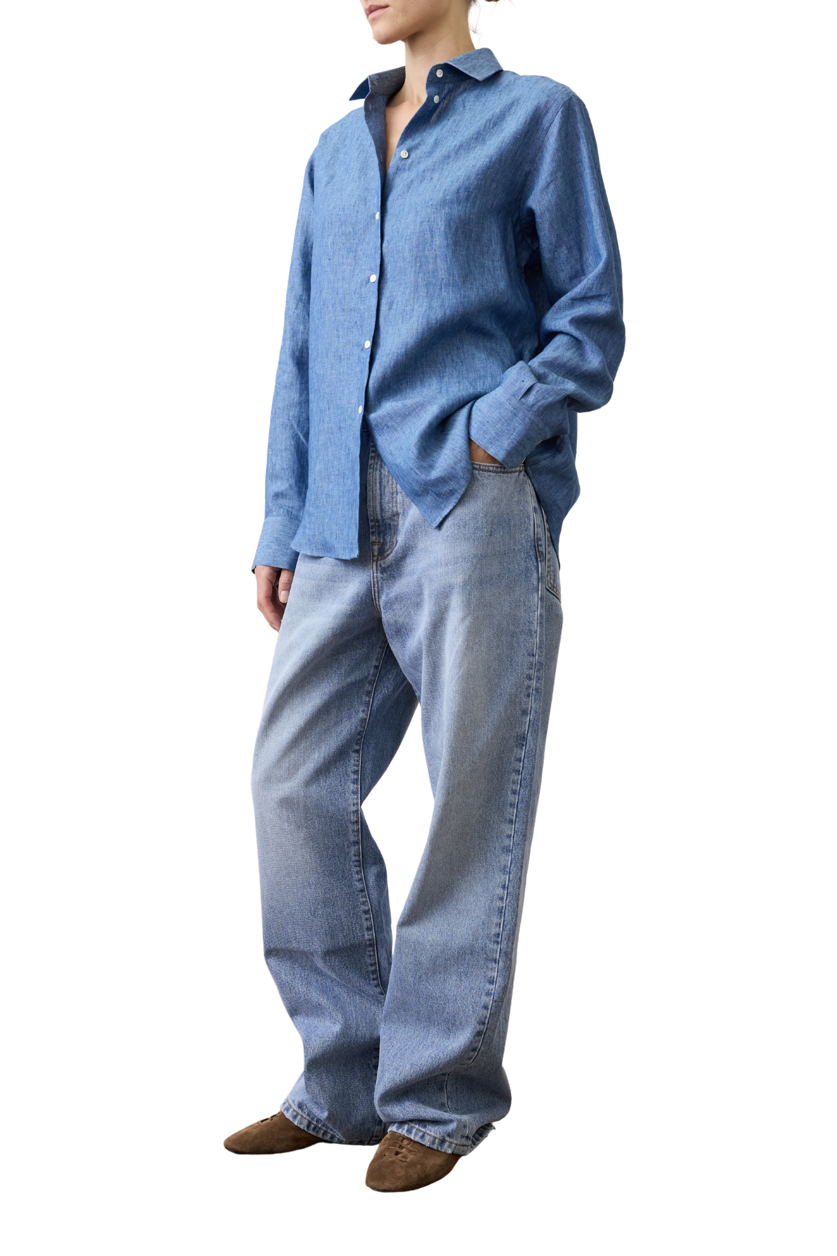 Classic Chambray Linen Shirt