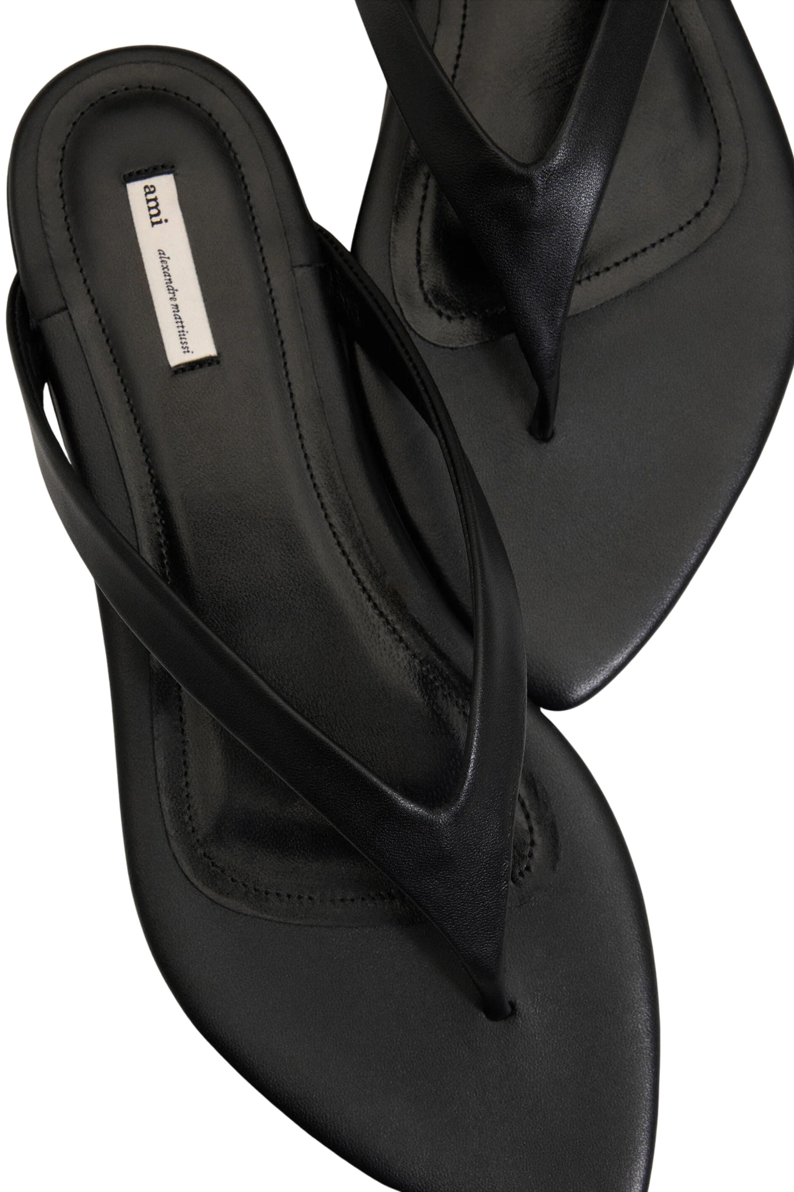 Pointed Toe Flip Flops - Black