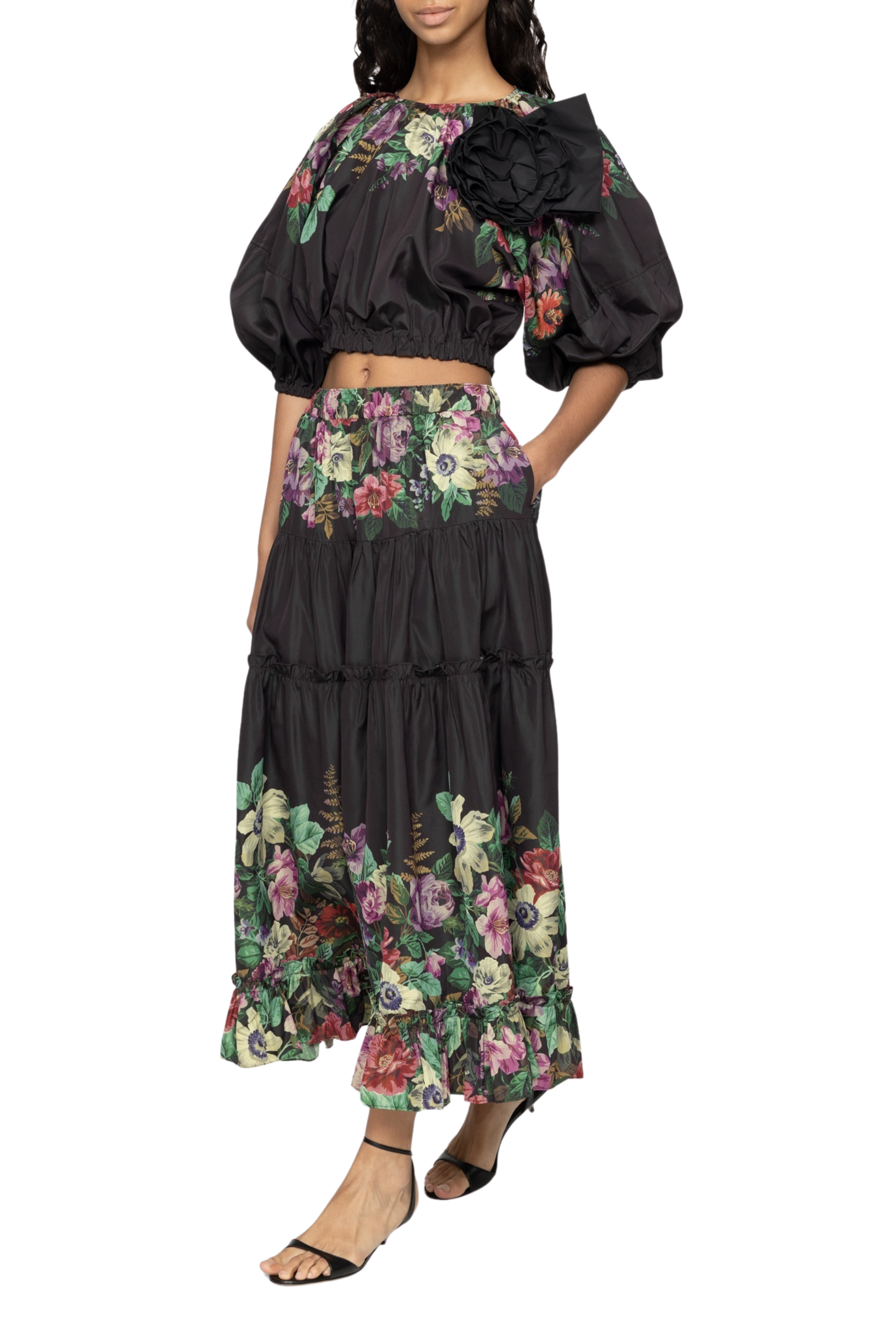 Viktoria Print Midi Skirt