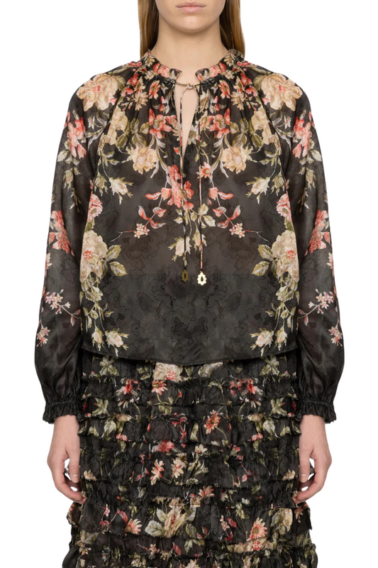 Jolie Print Long Sleeve Top