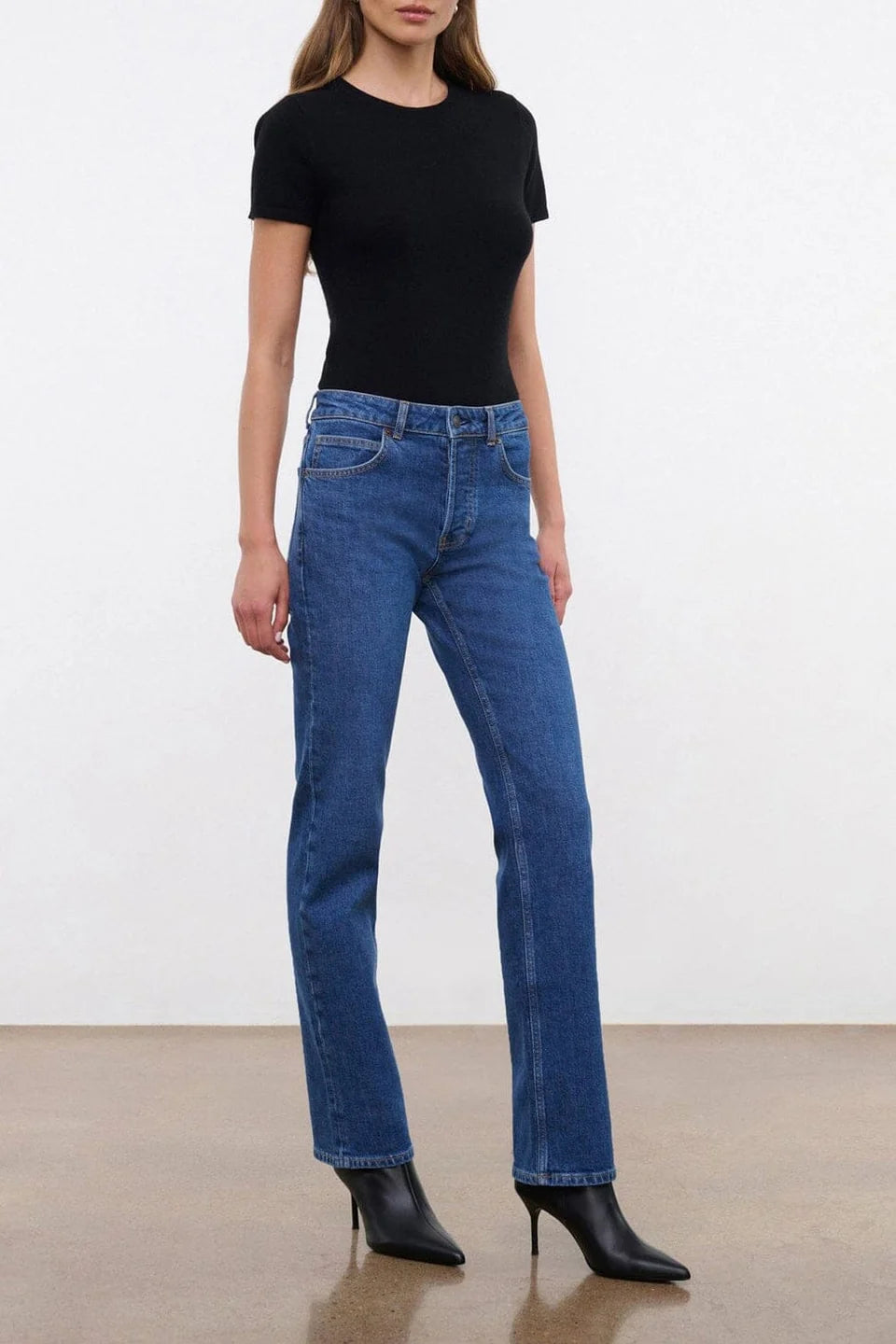 Teddy Stretch Straight Jean 30 - Stone Blue
