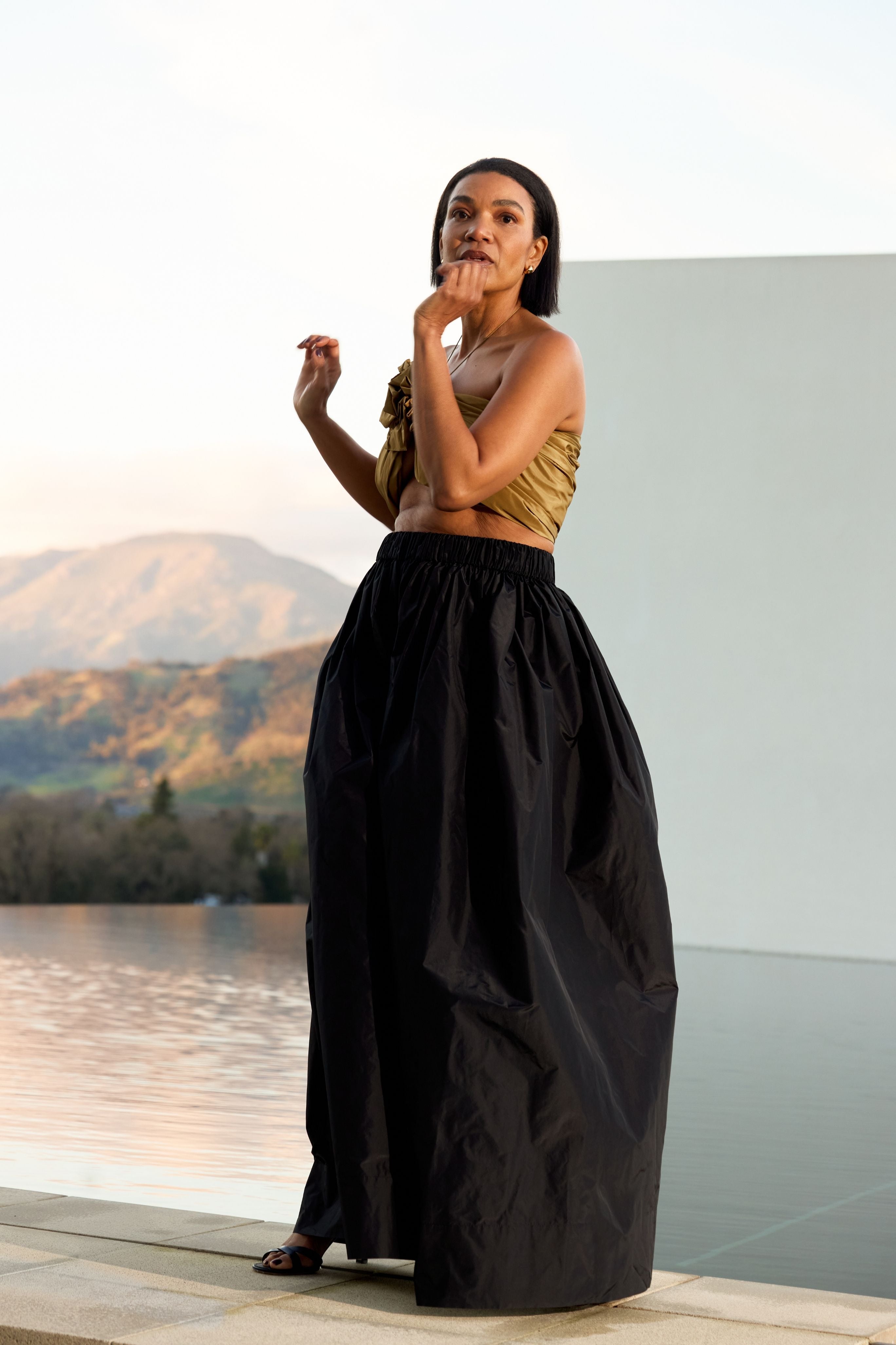 Taffetas Palazzo Trousers