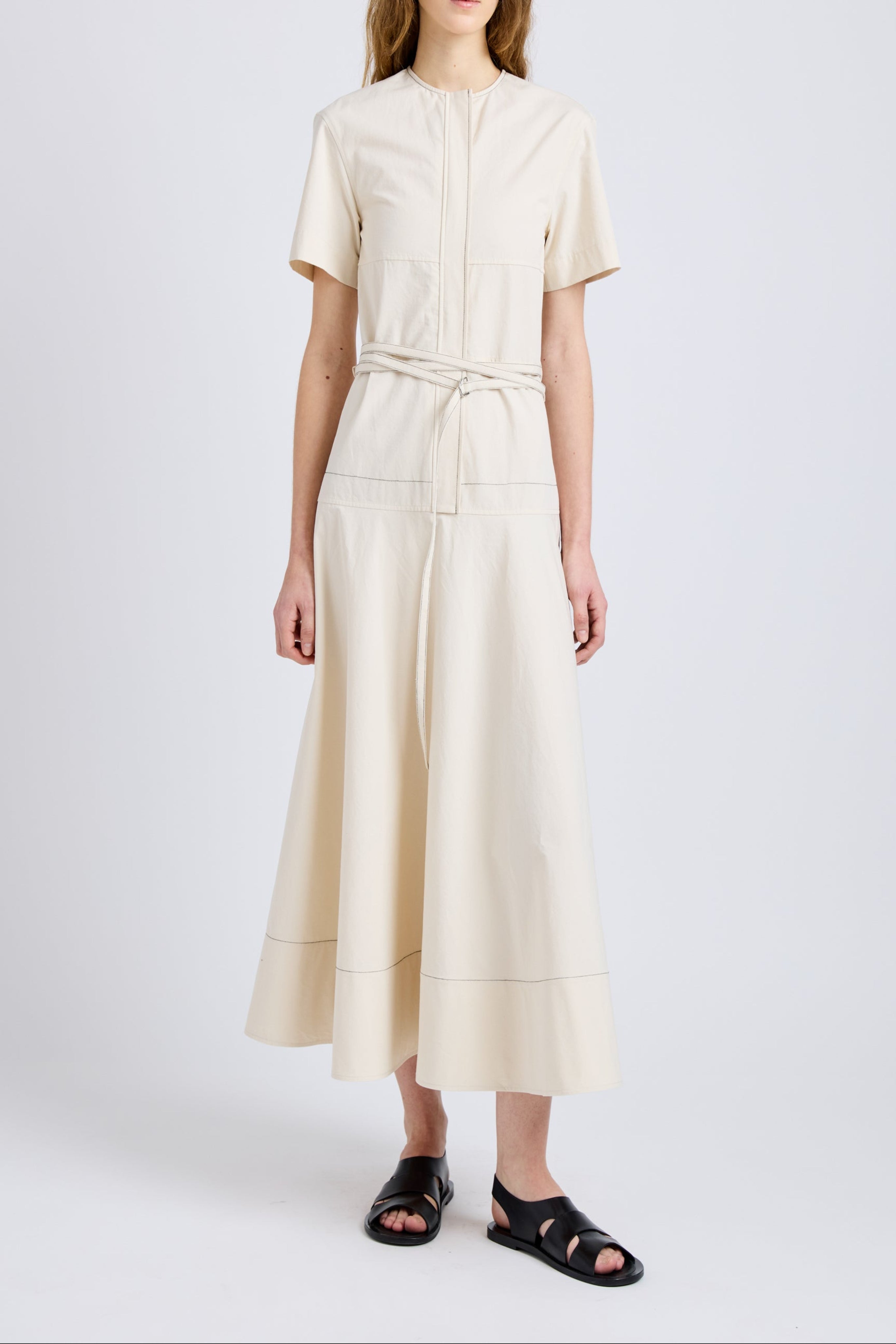 Elizabeth Dress in Solid Cotton Linen