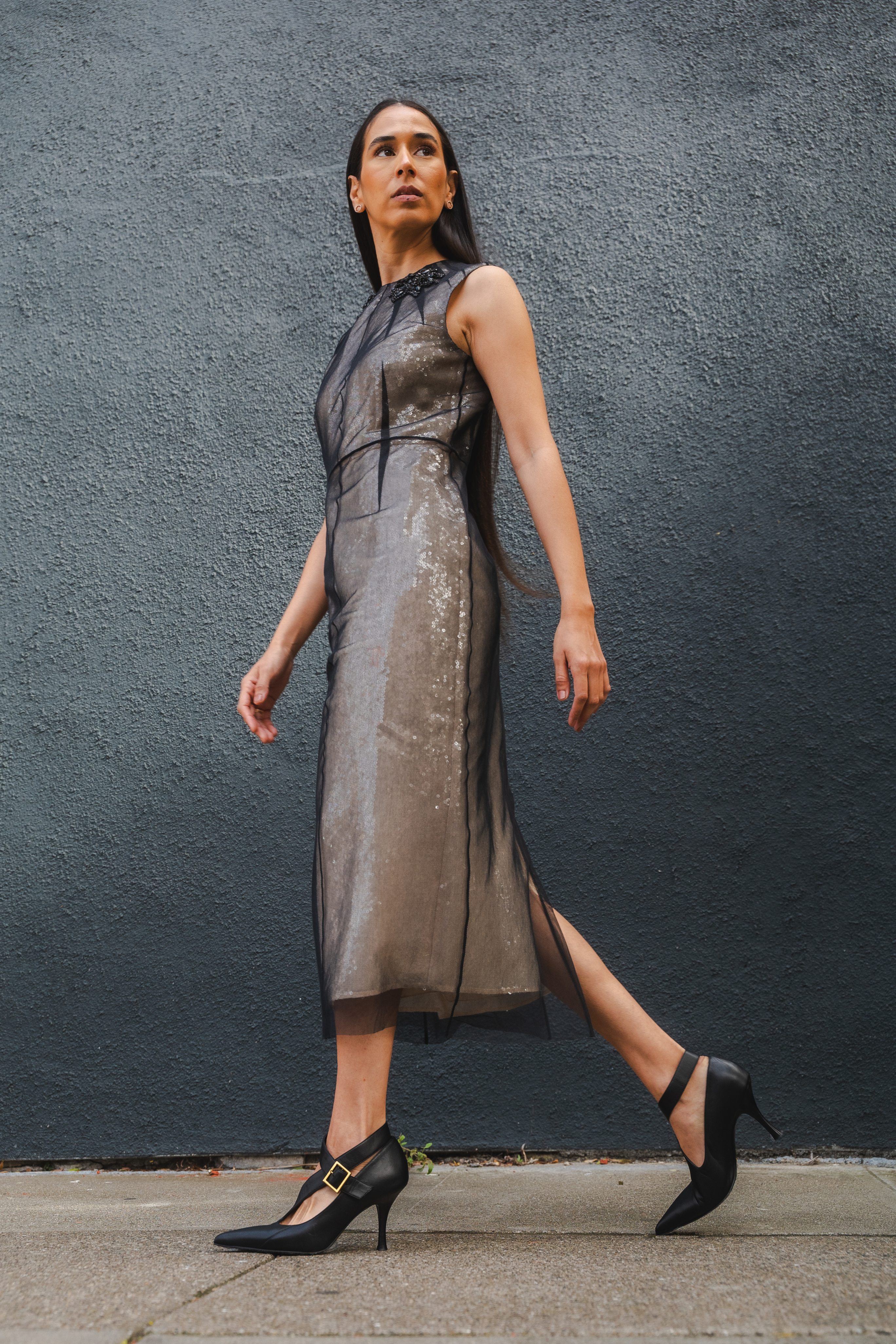 Sleeveless Pencil Midi Dress