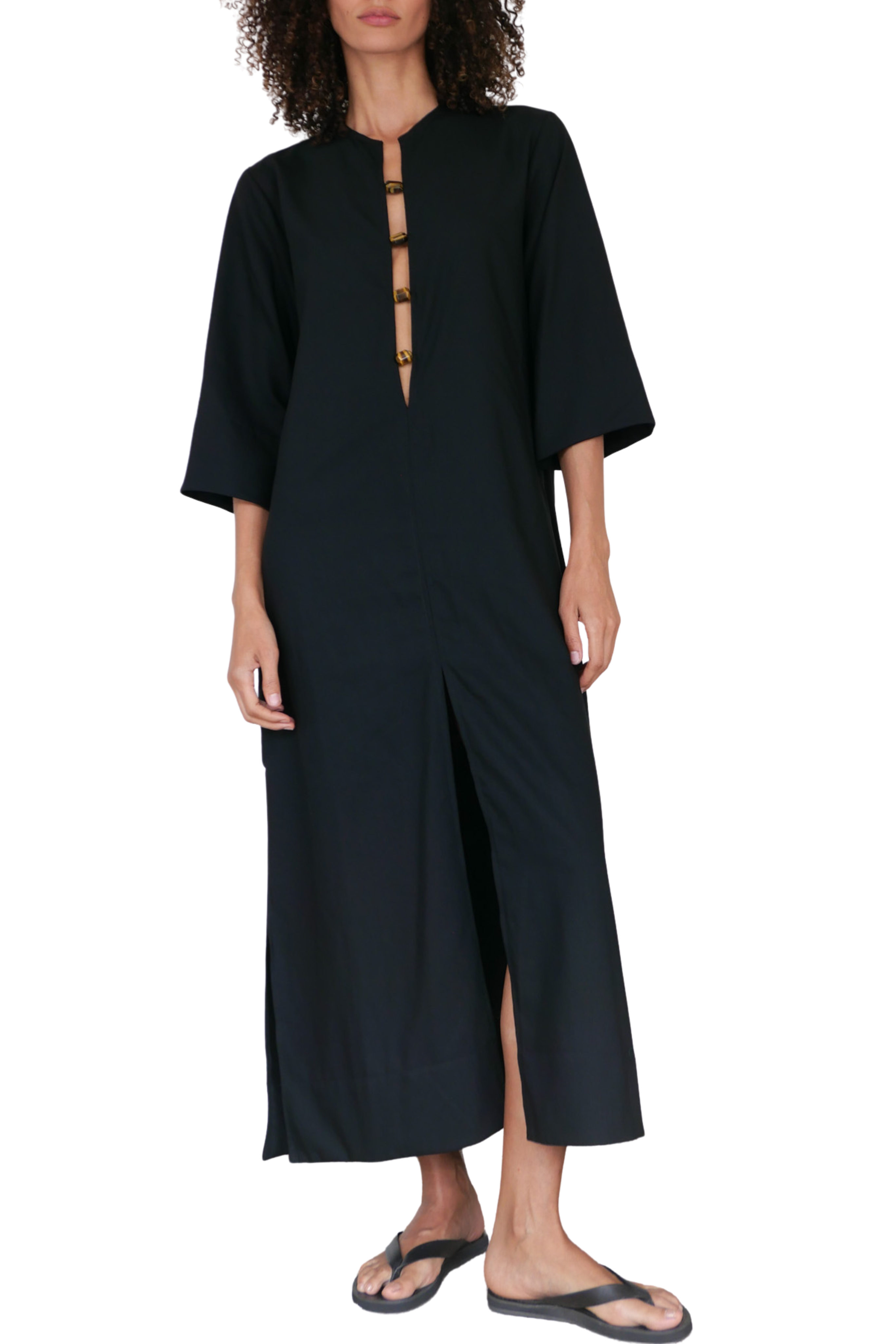 Summer Wool Split Tunic Dress